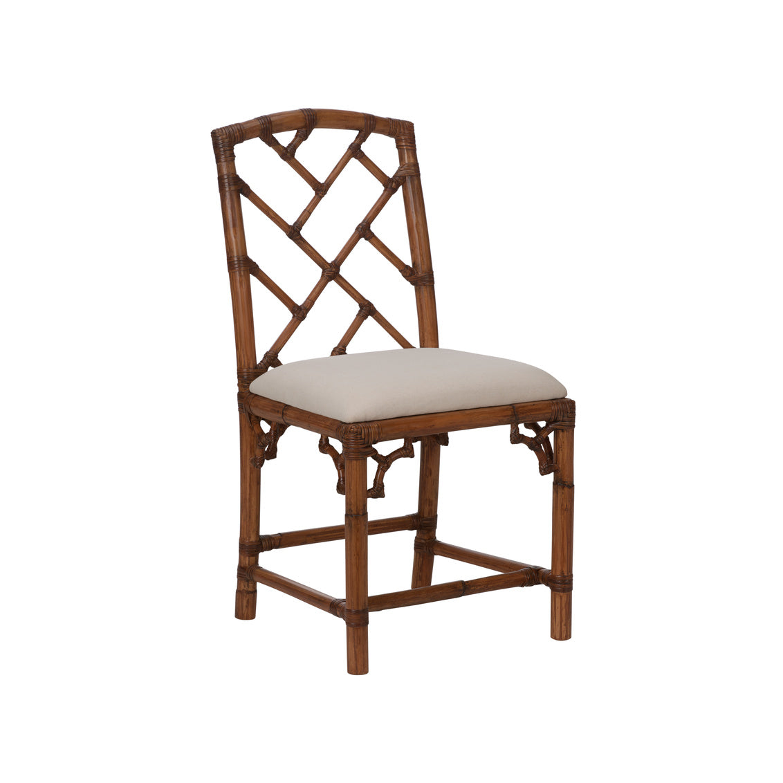 Chippendale Bamboo Chair - Brown in 35 / Rattan - Chelsea House