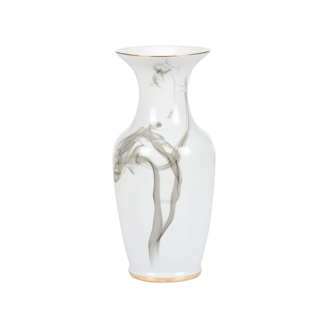 White Cinder And Smoke Vase (Lg)