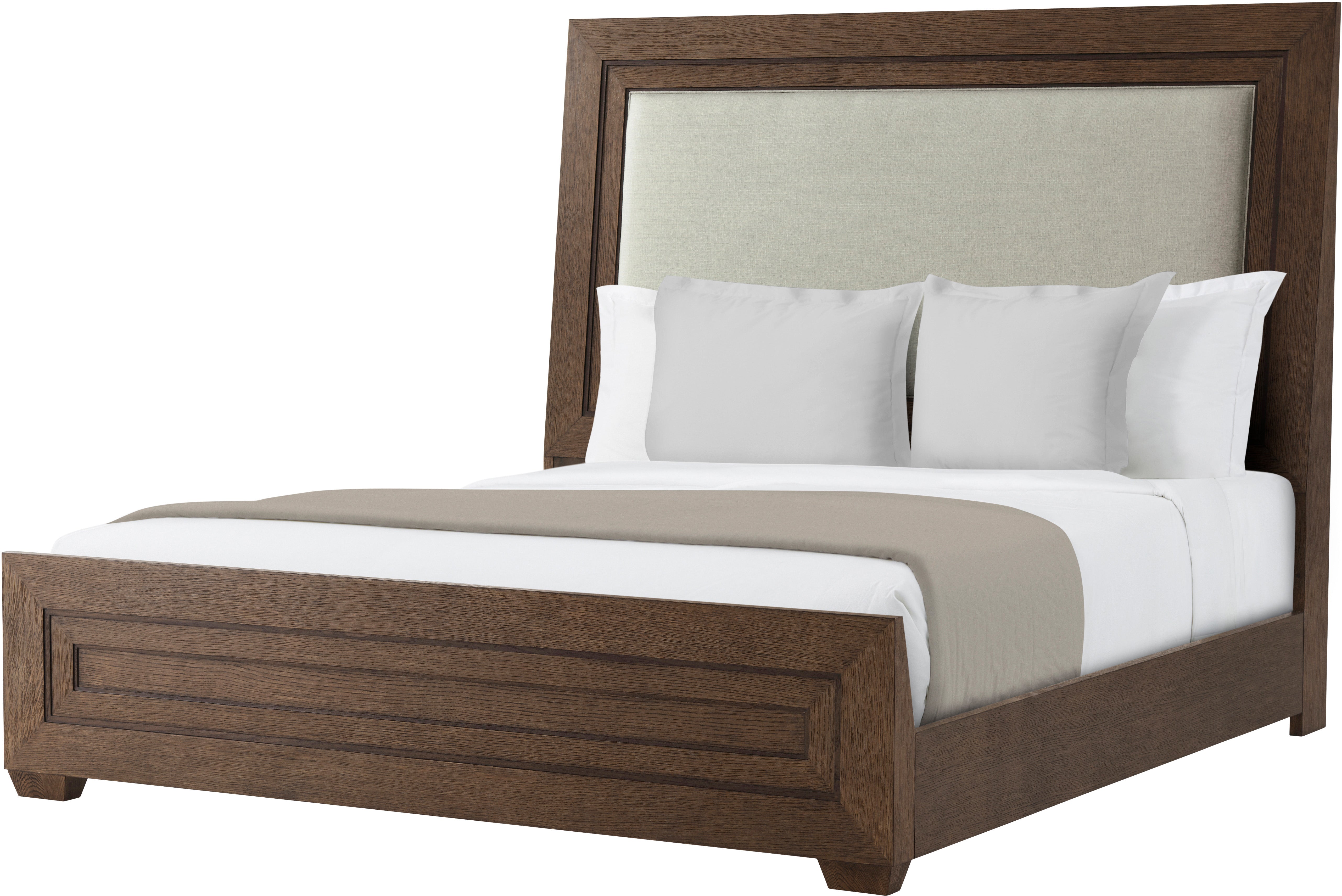 Lauro US King Bed in Oak Veneer - Theodore Alexander