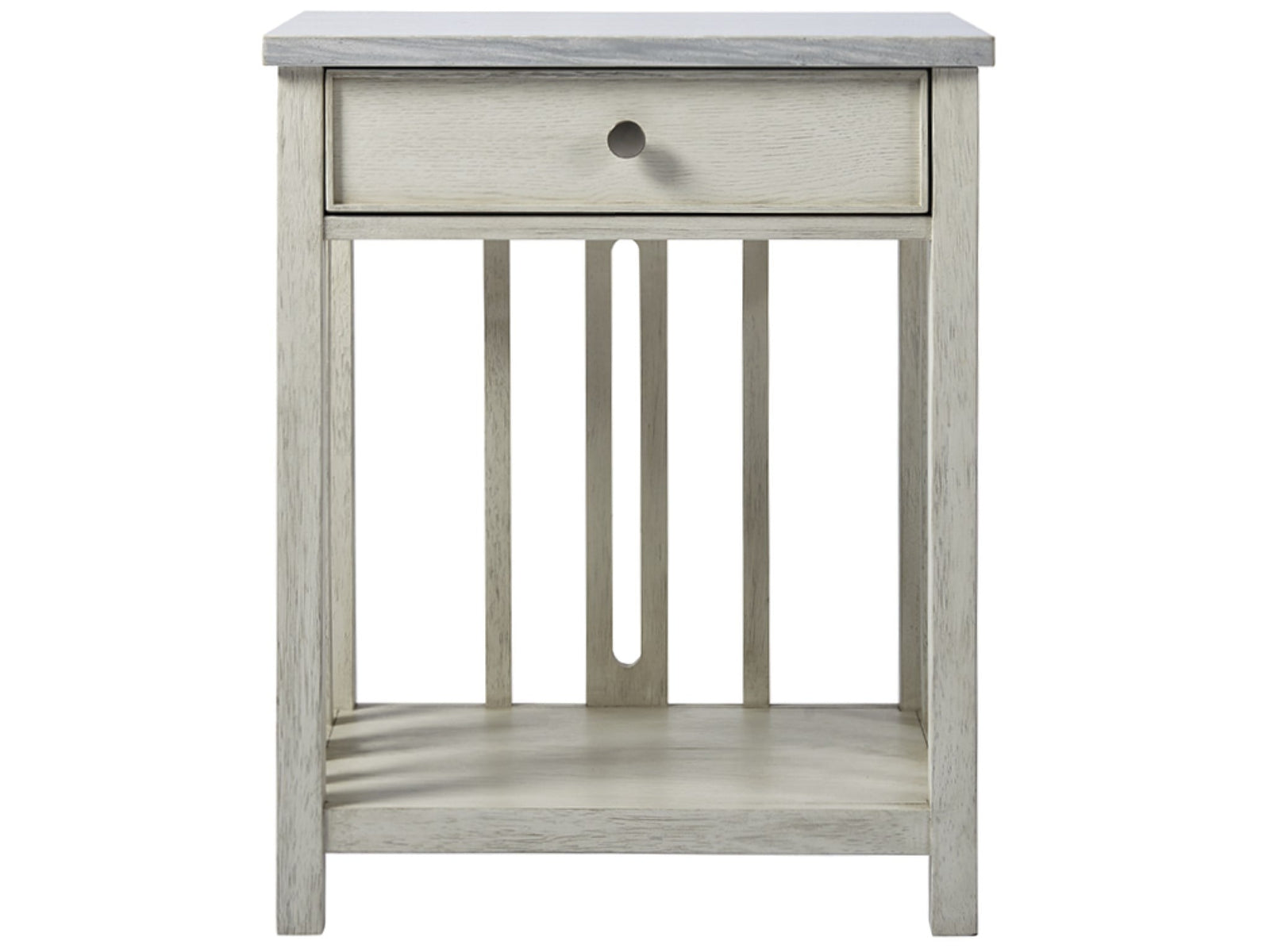 Escape-Coastal Living Home Collection Bedside Table with Stone Top