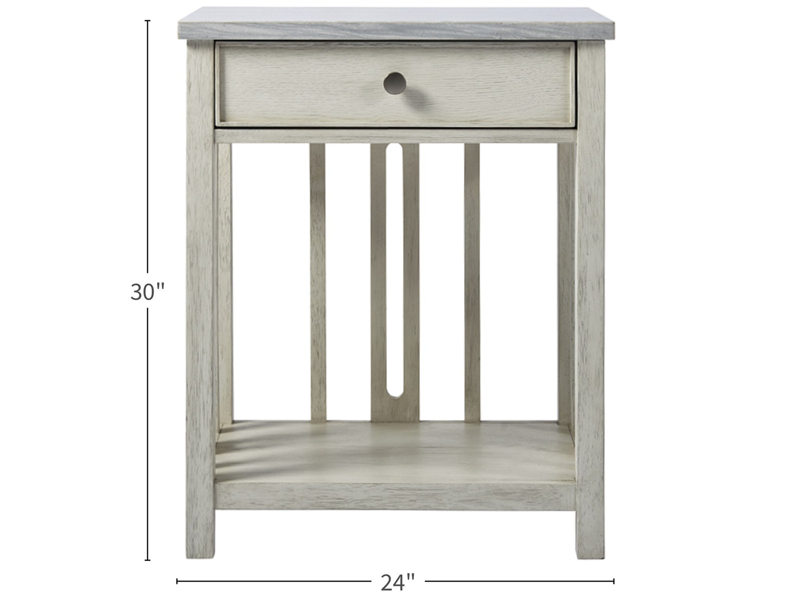 Escape-Coastal Living Home Collection Bedside Table with Stone Top