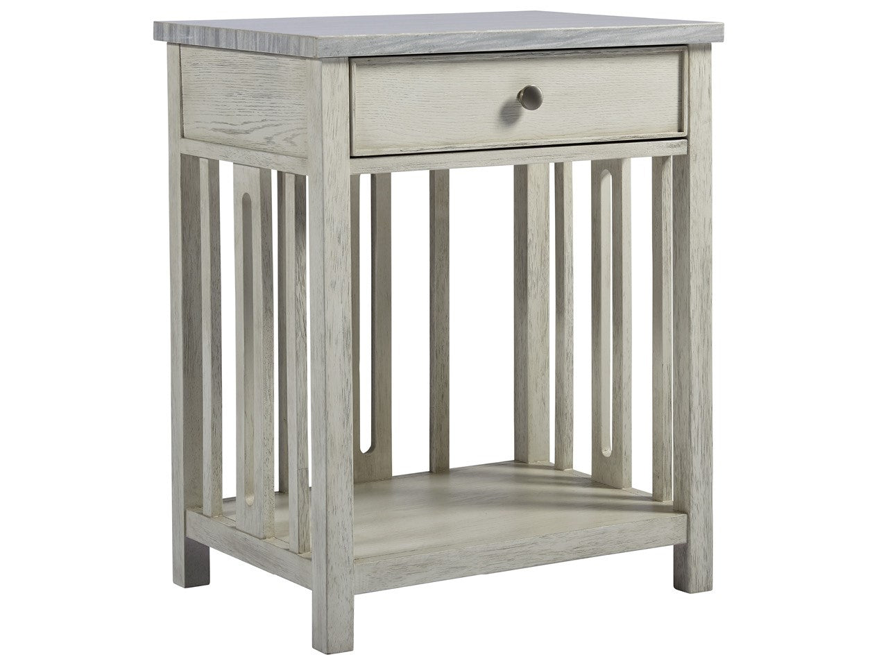 Escape-Coastal Living Home Collection Bedside Table with Stone Top