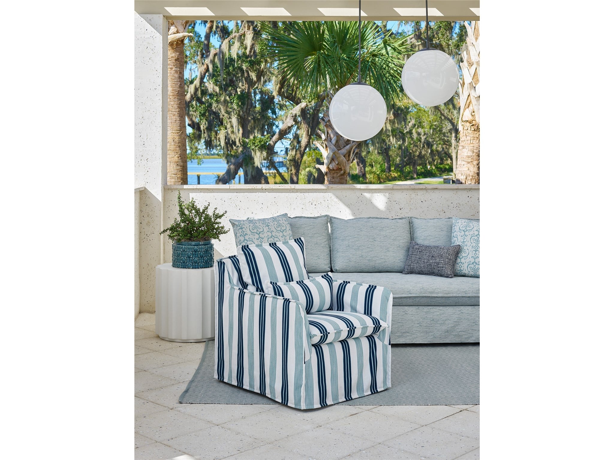 Coastal Living Outdoor Siesta Key Outdoor Swivel Chair -Special Order