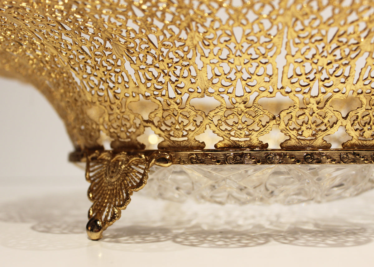 Carved Crystal Bowl