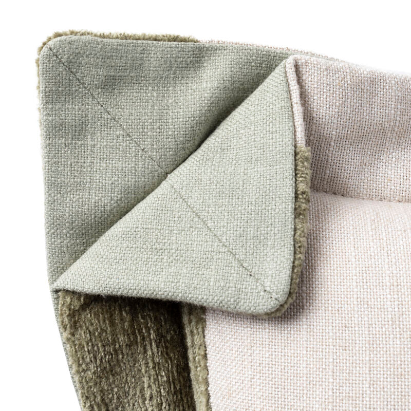 Wide Stripe Chenille Moss Poly 22x22