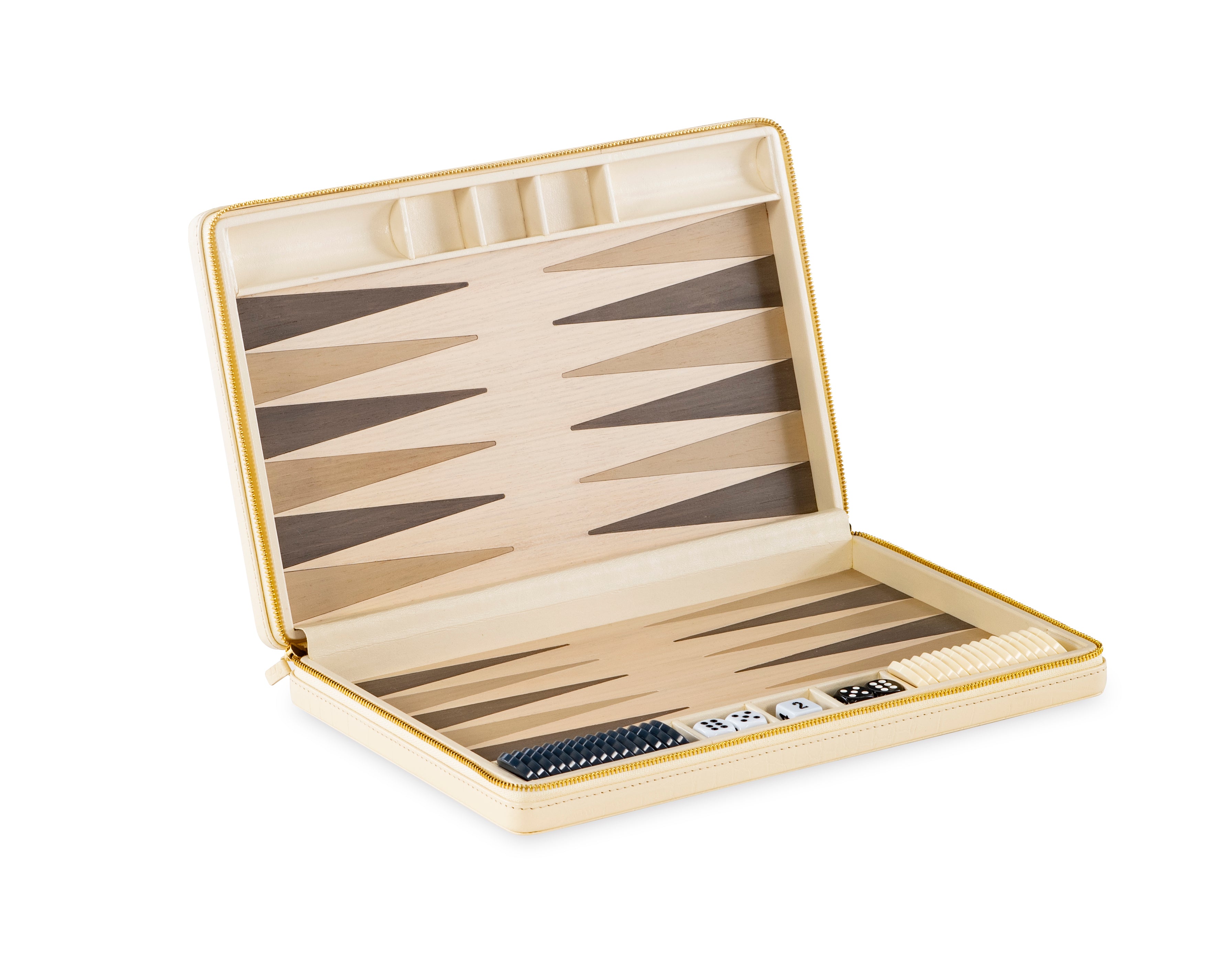 Travel Backgammon Board Cream