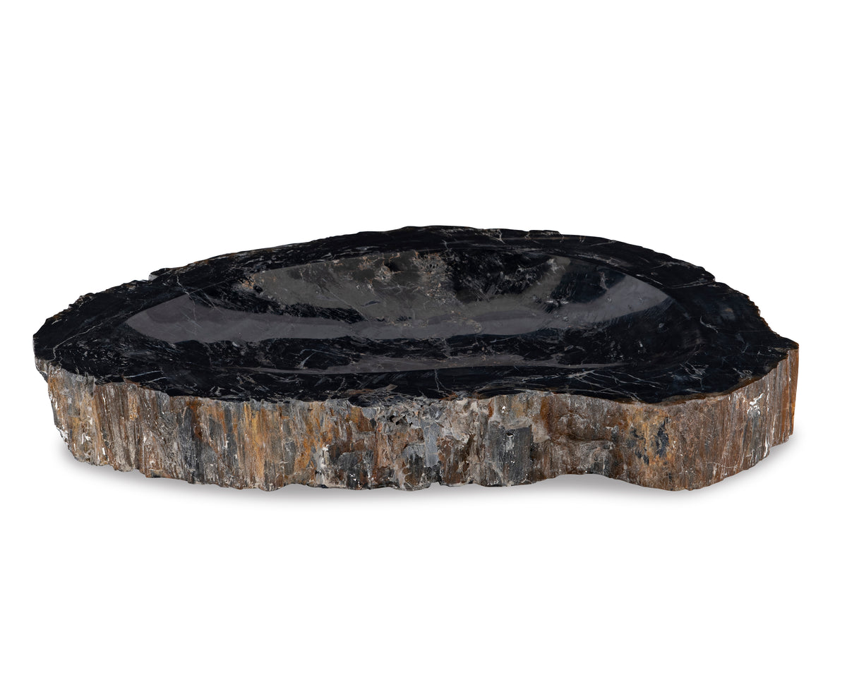 Large Grey Petrified Bowl