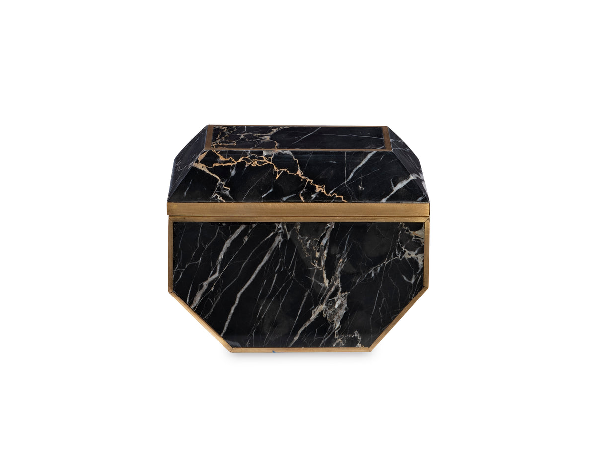 Small Brass And Golden Portoro Box