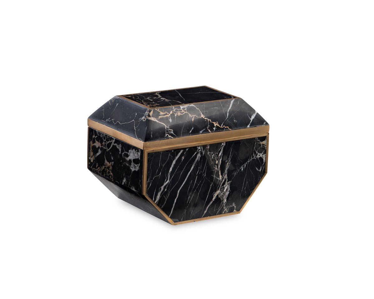 Small Brass And Golden Portoro Box