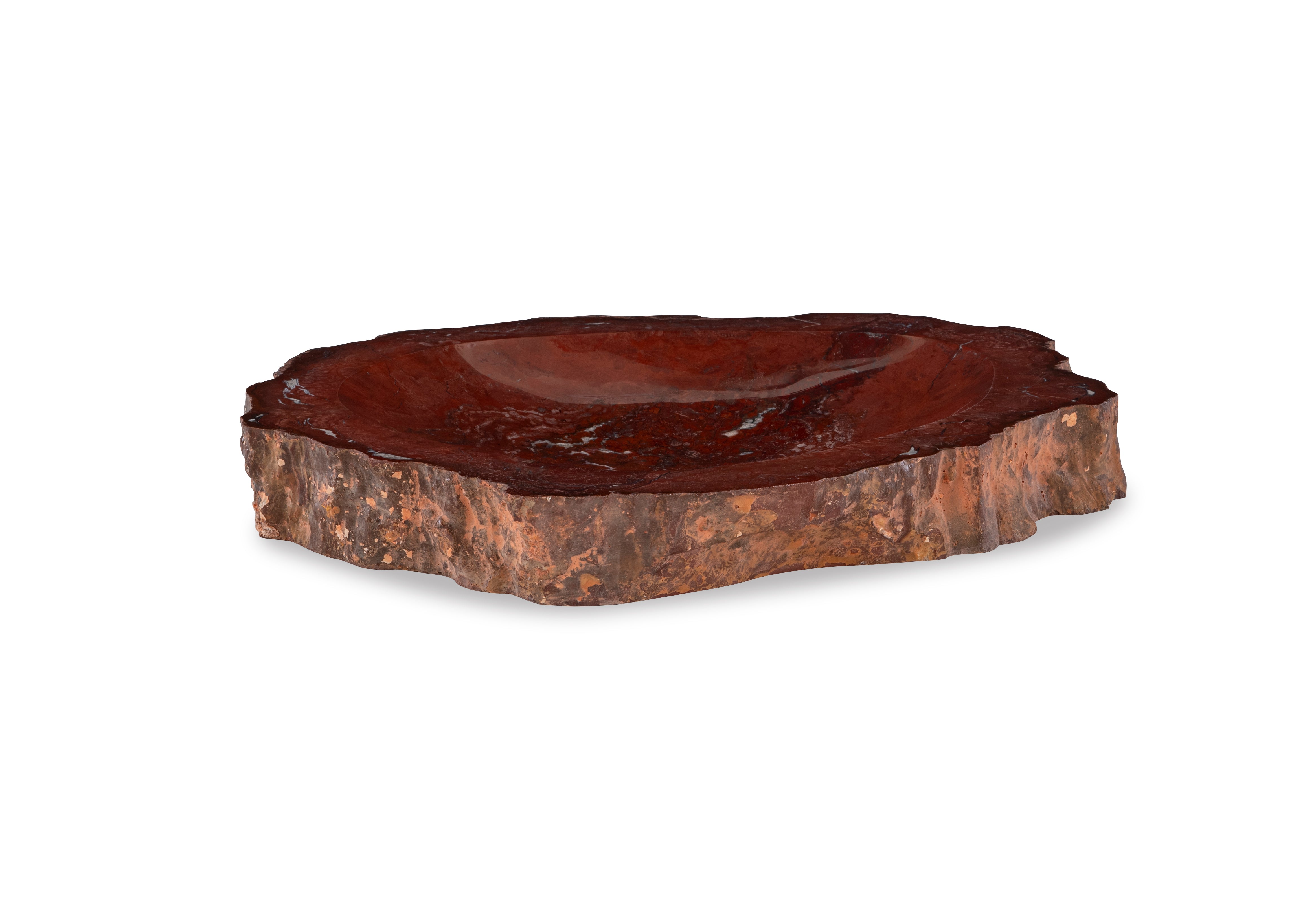 Large Red Petrified Bowl