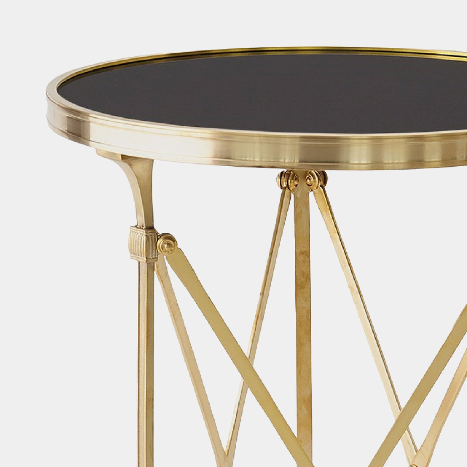 Directoire Table-Brass/Black Granite