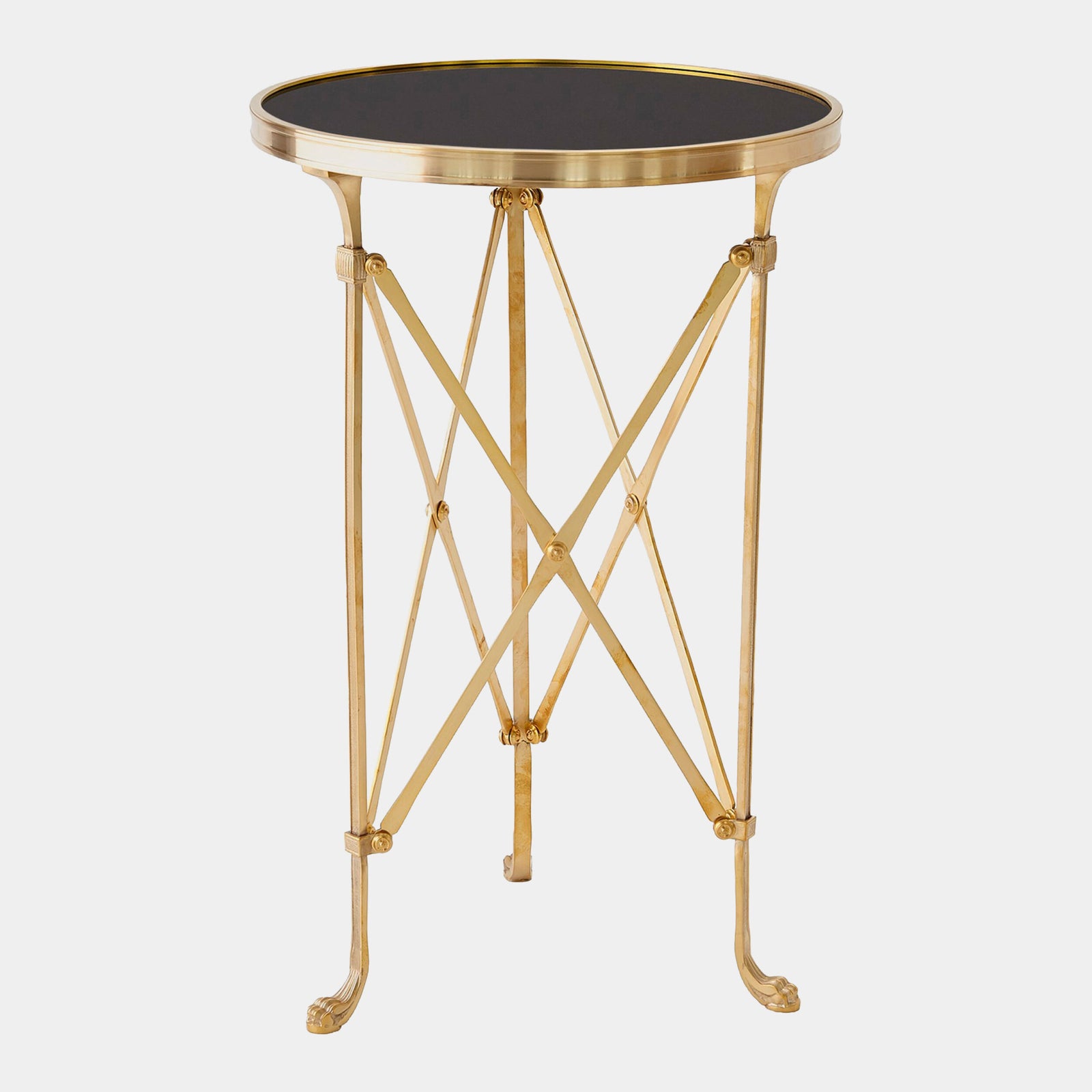 Directoire Table-Brass/Black Granite