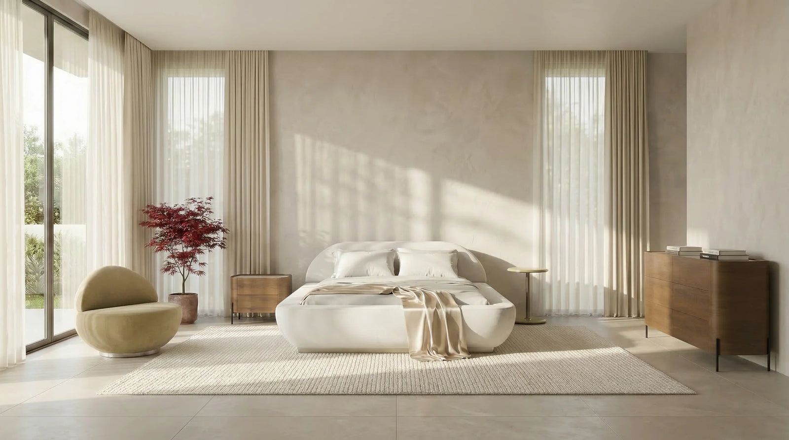 Jagger King Bed - Ivory