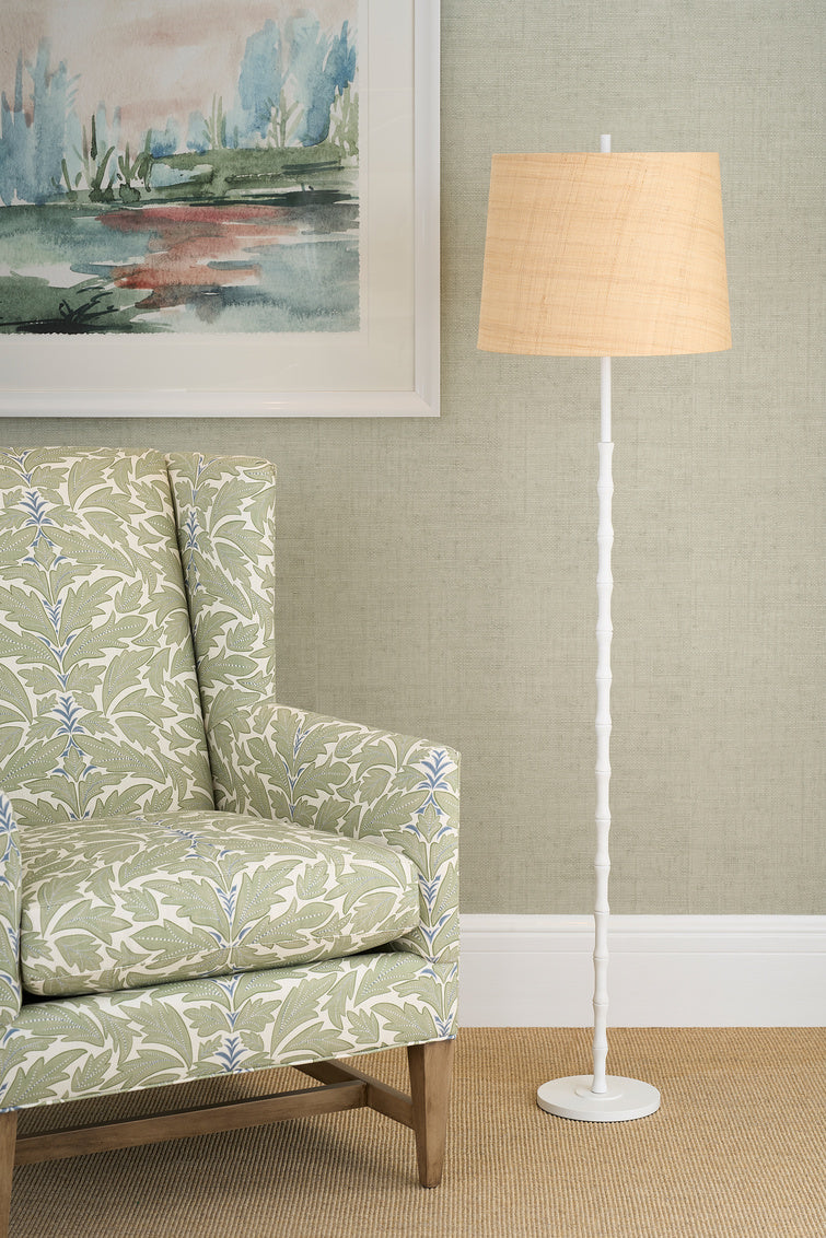 Artois Floor Lamp - White in White / Metal - Chelsea House
