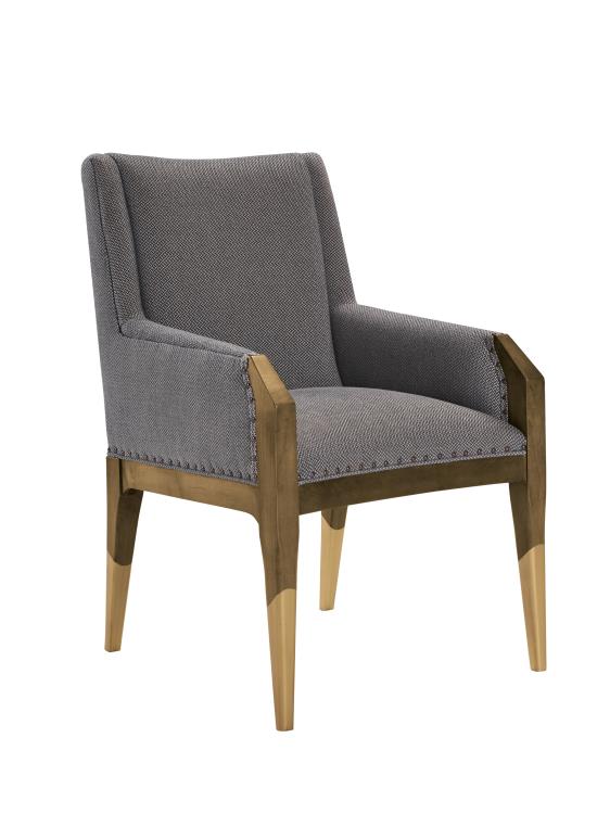 Tate Dining Arm Chair Gold Paint Leg
