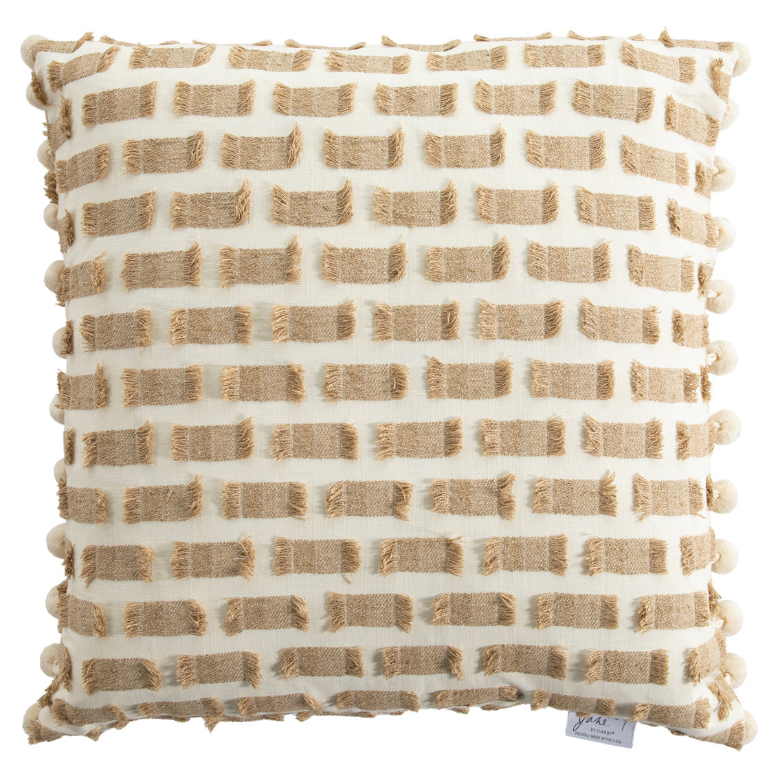 All Fringed Up Wheat Feather 18x18