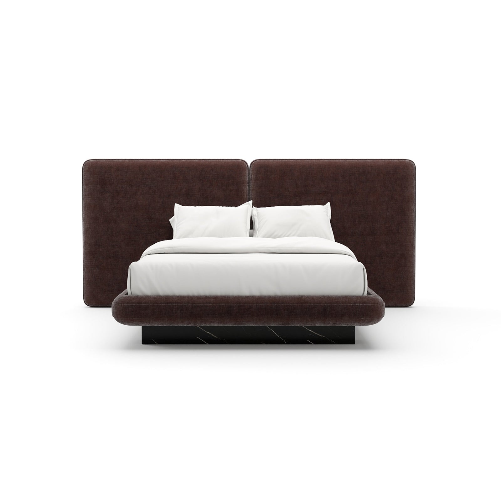 Overlap Uph 2 Pnl Qn Bed Dk Taupe