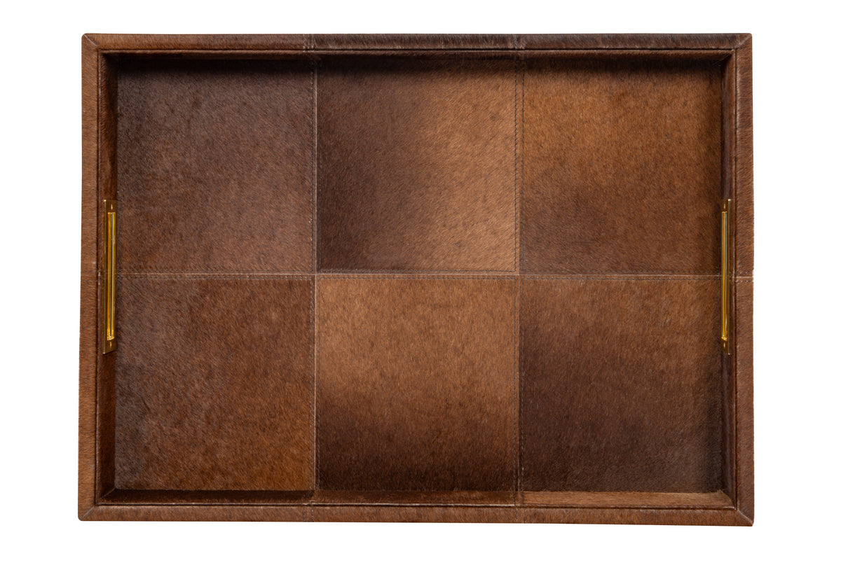 Small Brown Hair On Hide Tray