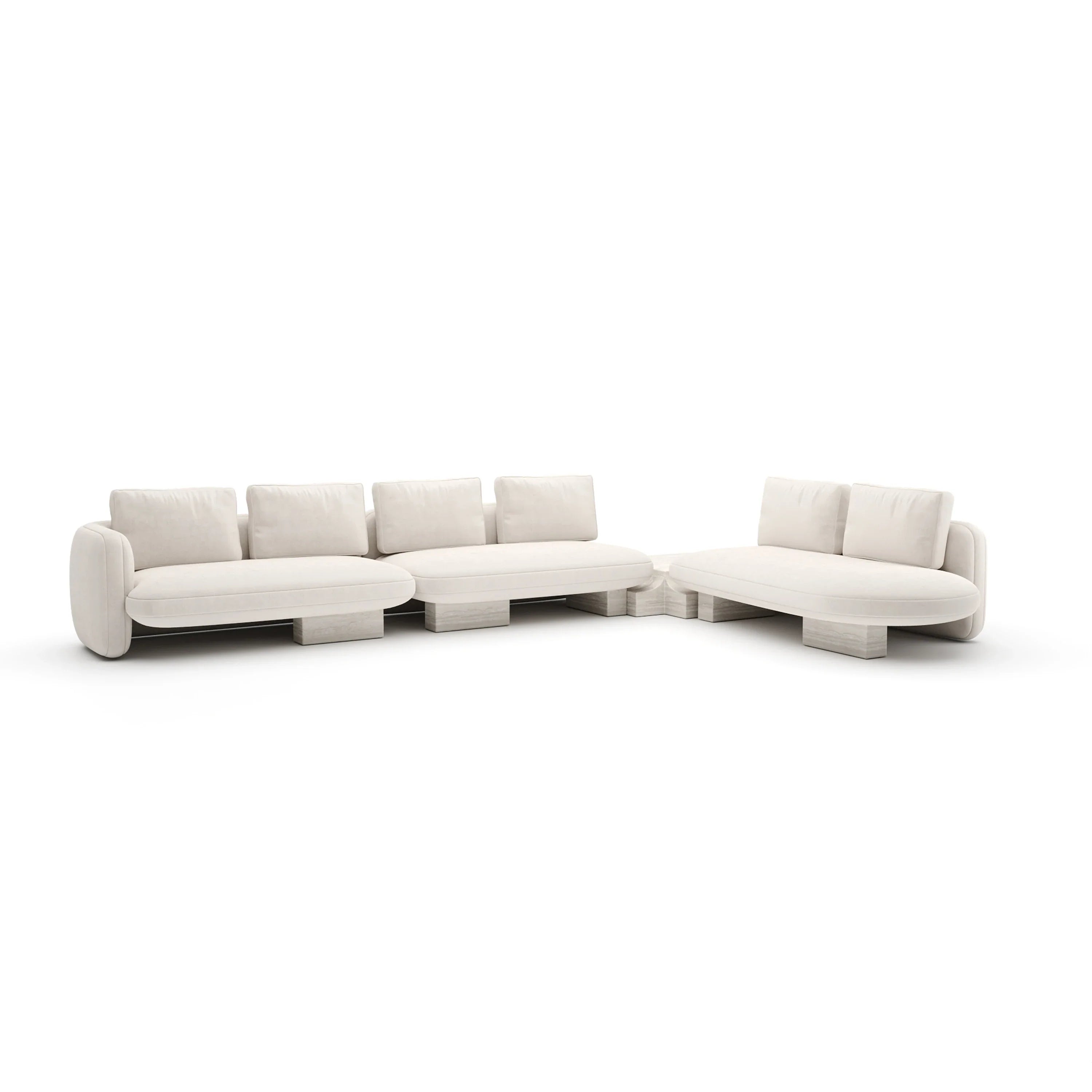 Overlap L Bumper Sectional Ecru – Sectionals by Caracole | Sutter & Vale