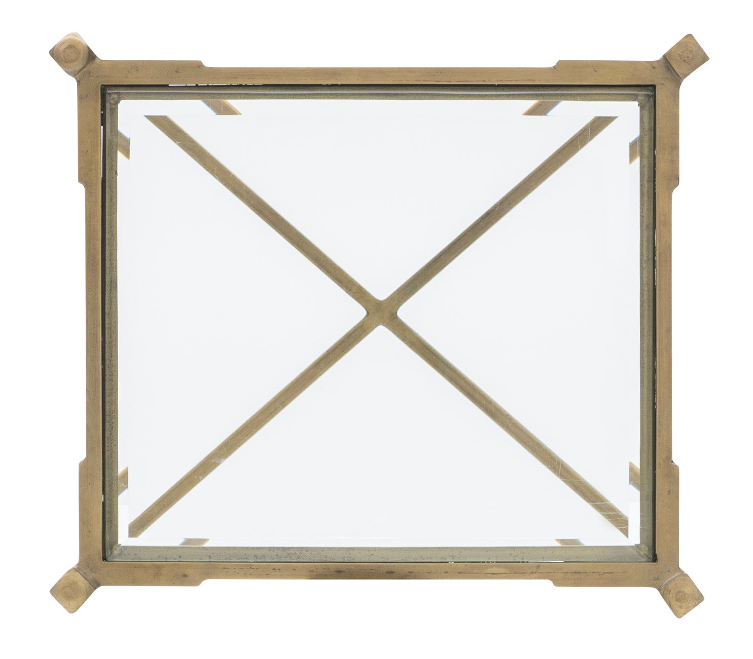 Iron Side Table With Glass Top