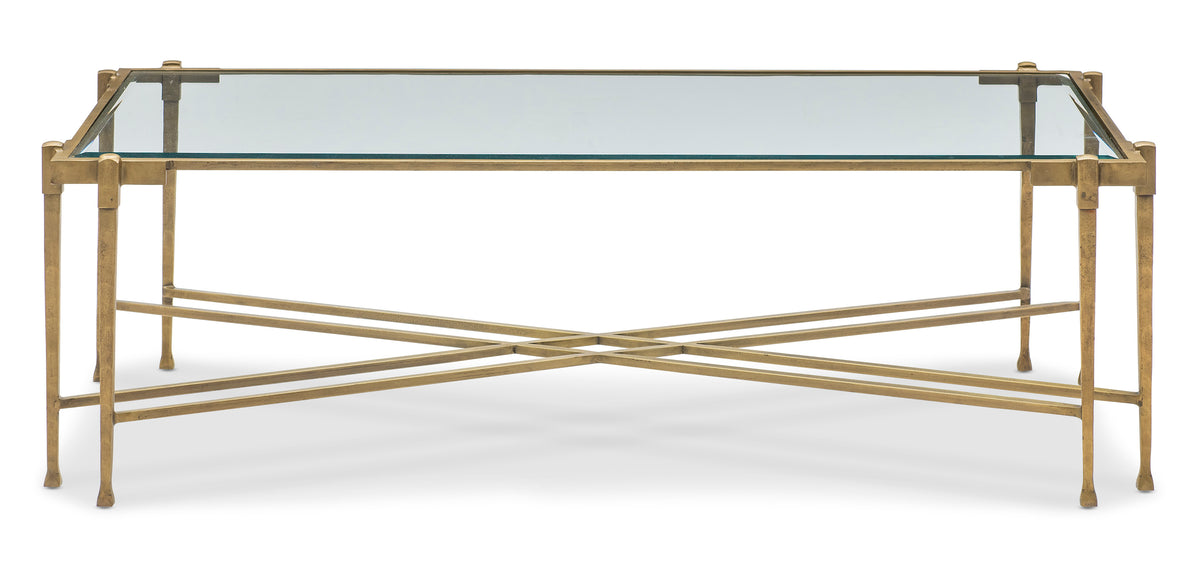 Iron Coffee Table With Glass Top