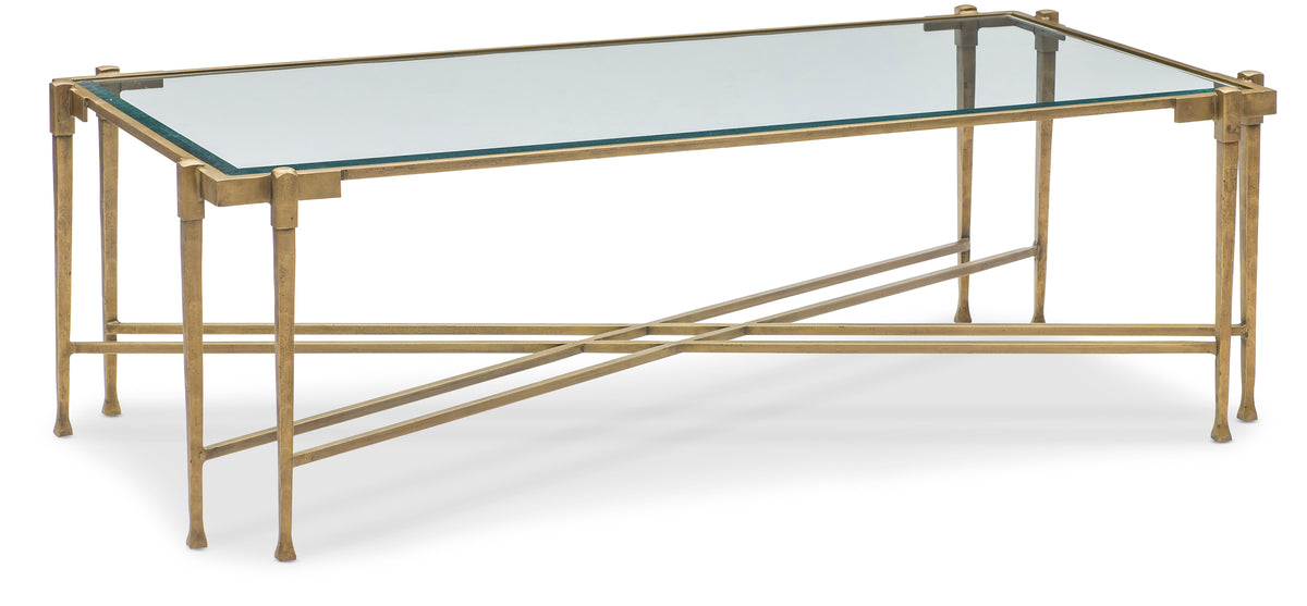 Iron Coffee Table With Glass Top