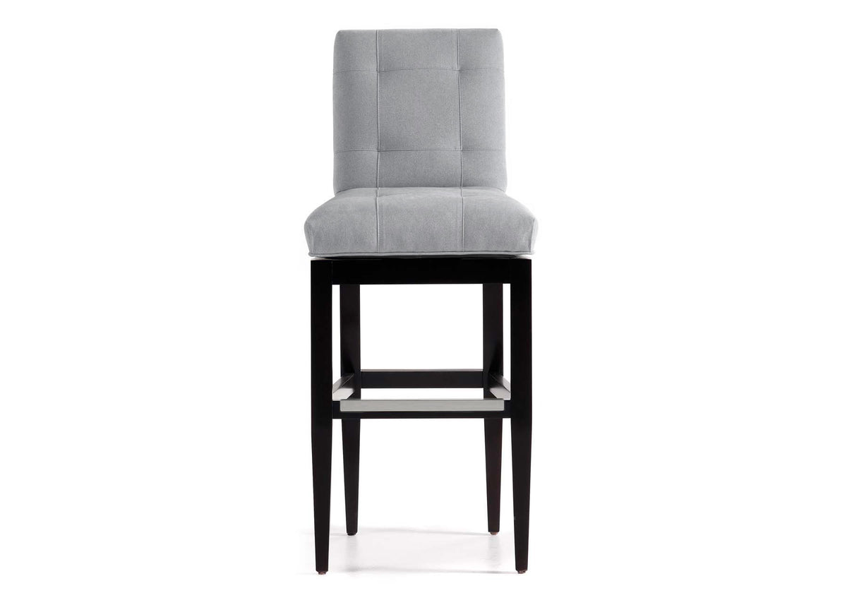 Mann Tufted Memory Swivel Bar Stool