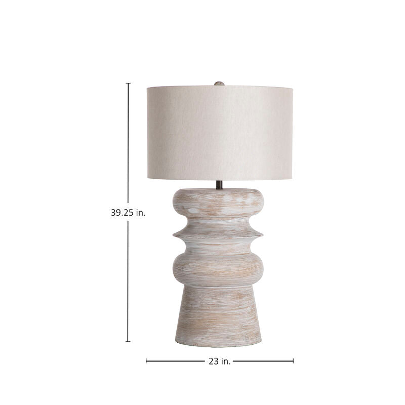 Claudius Table Lamp - Whitewashed