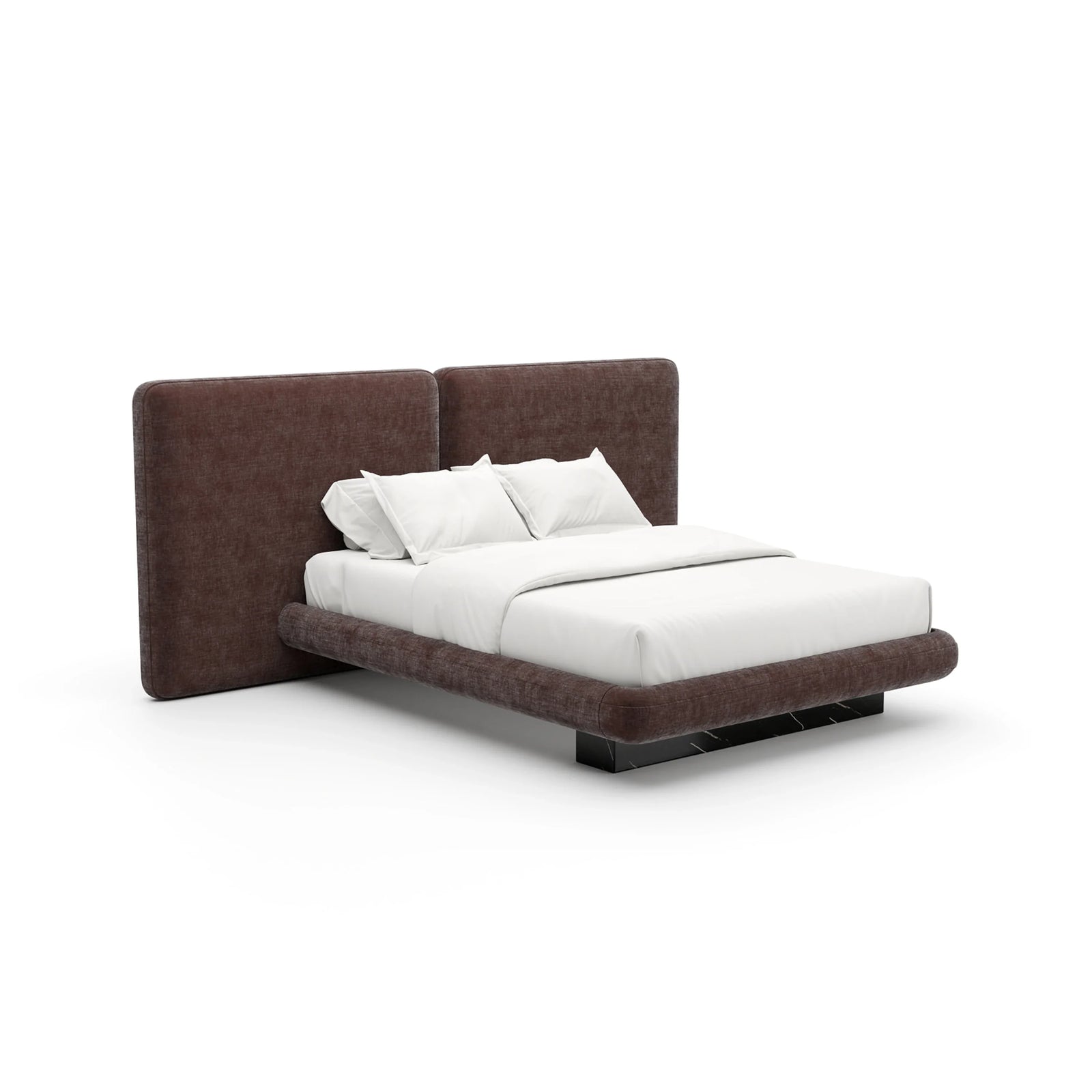 Overlap Uph 2 Pnl Qn Bed Dk Taupe