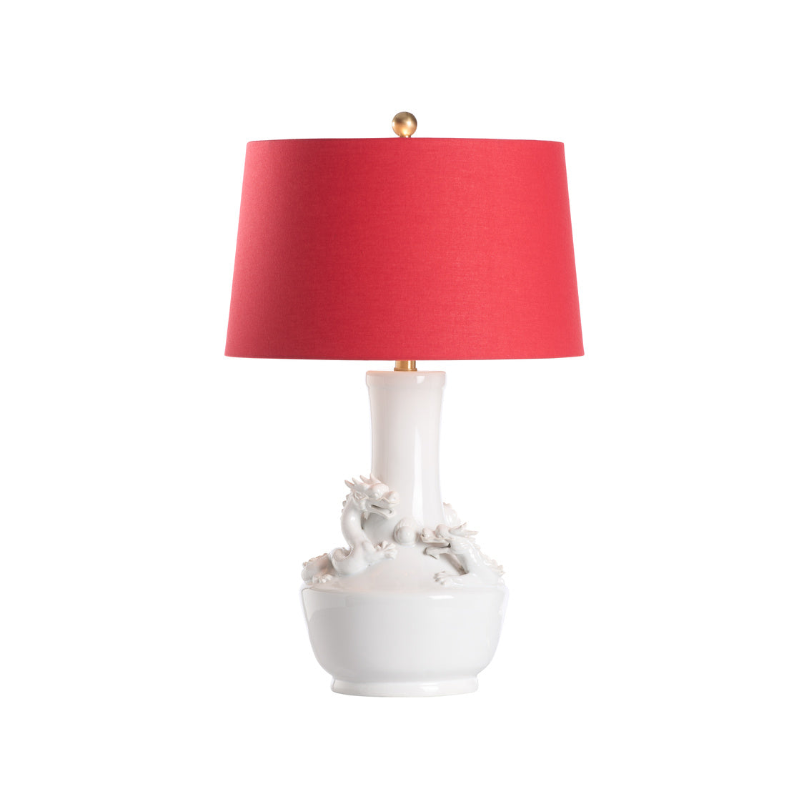 Pinyin Table Lamp in White Glaze / Ceramic/Porcelain - Chelsea House