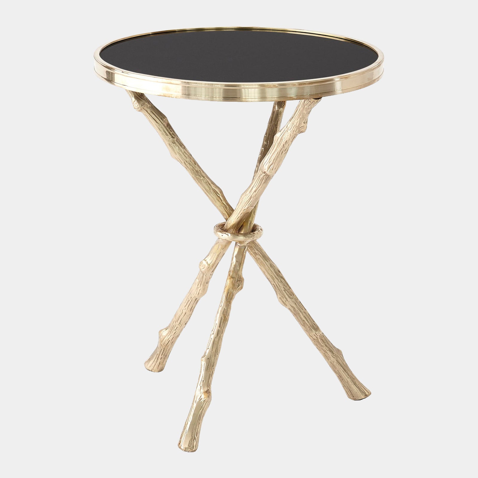 Twig Table-Brass/Black Granite