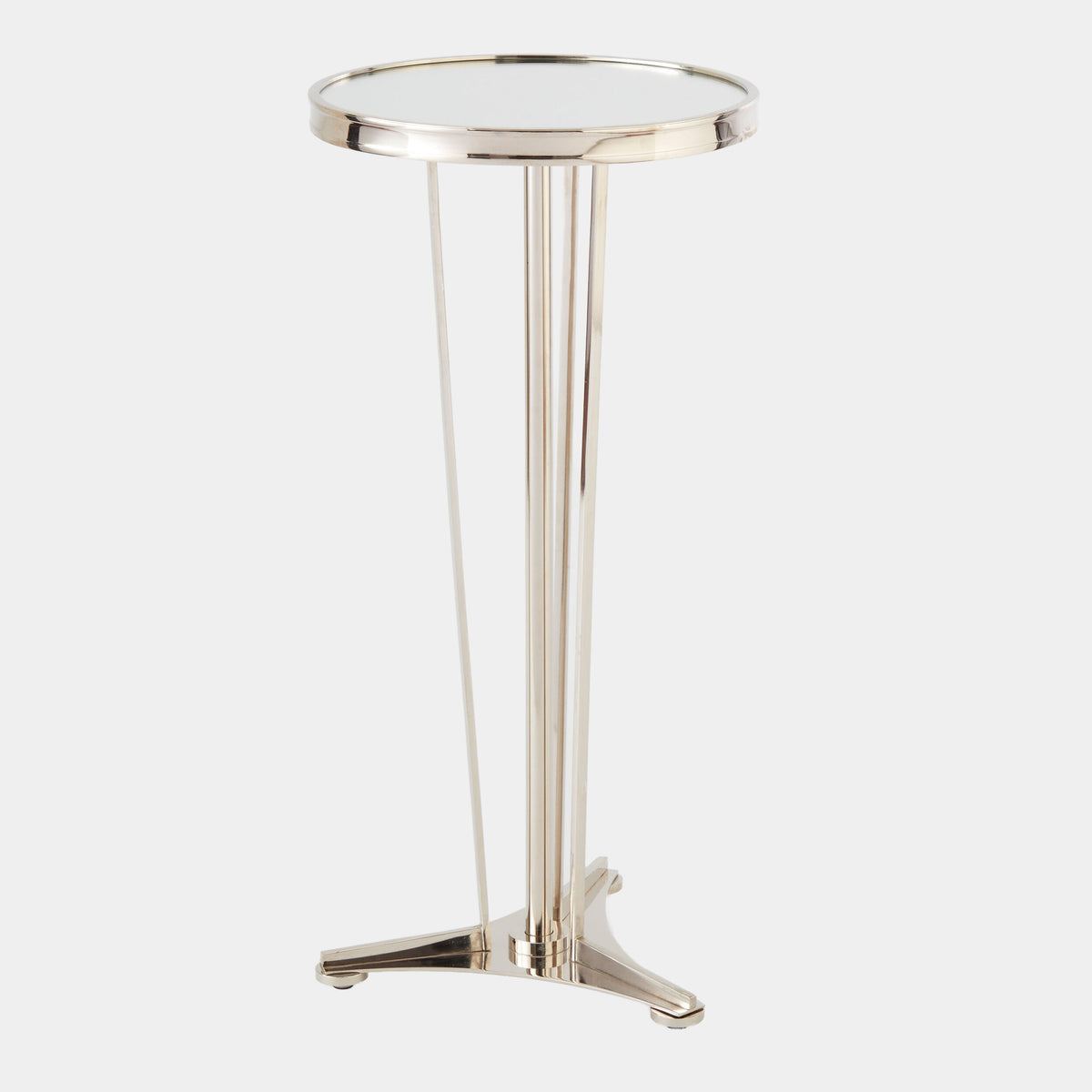 French Moderne Side Table-Nickel
