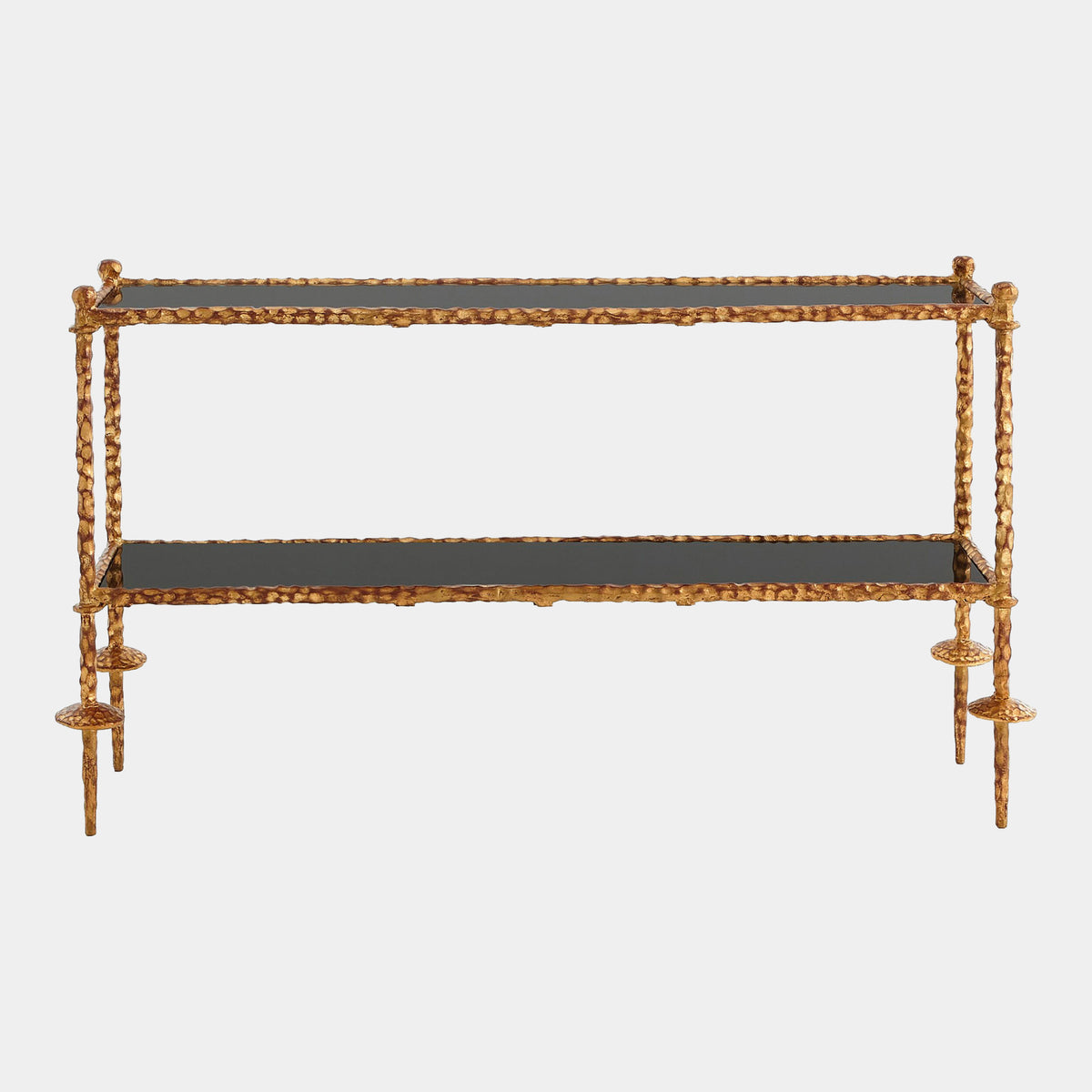 Othello Gold Chiseled Console-Black Granite