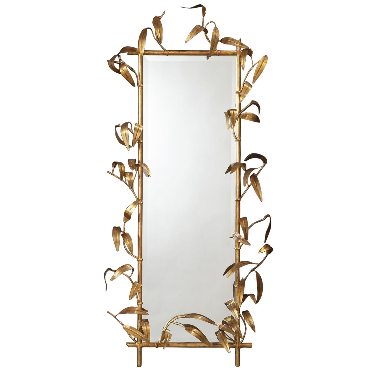 Karin Bamboo Mirror-Antique Gold