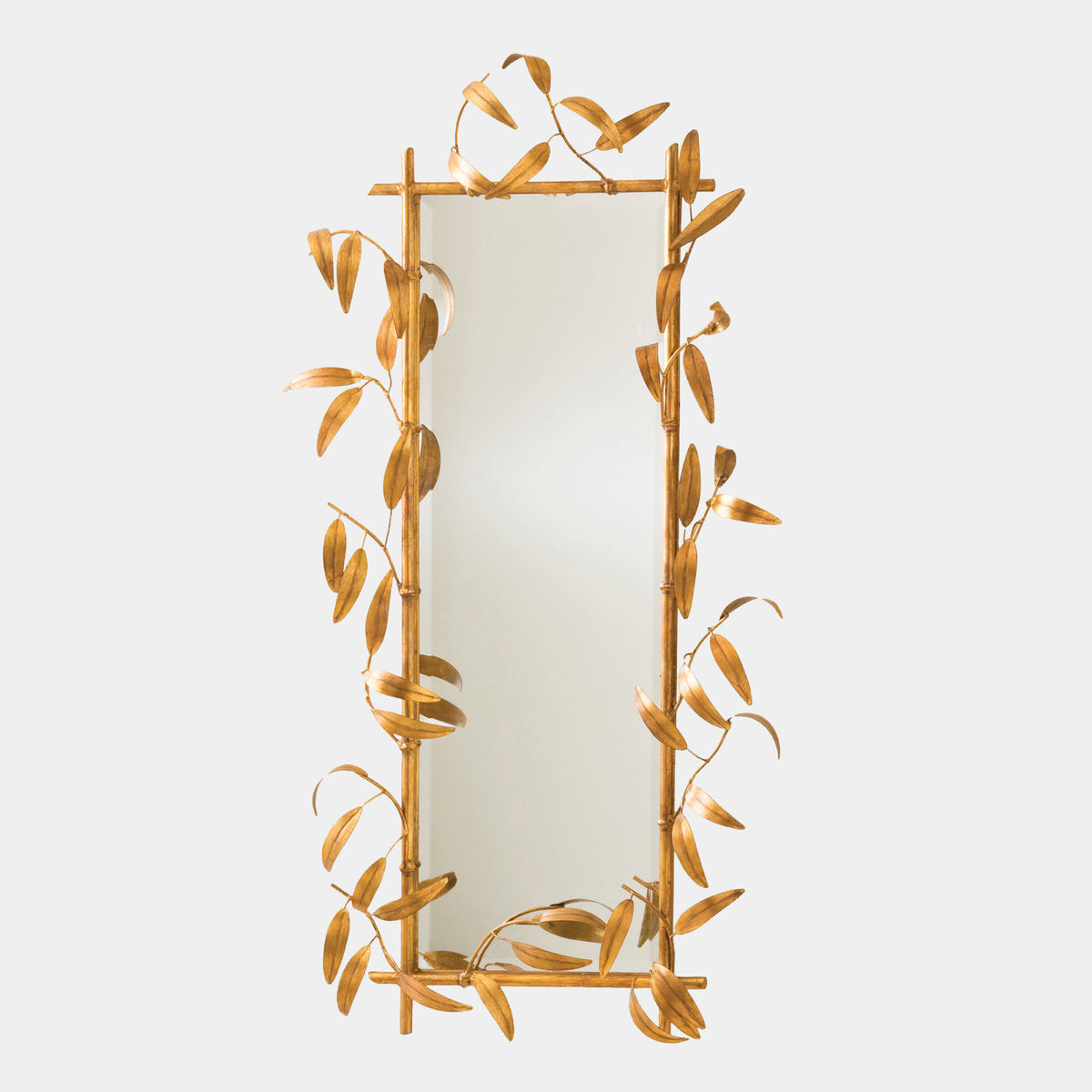 Karin Bamboo Mirror-Antique Gold