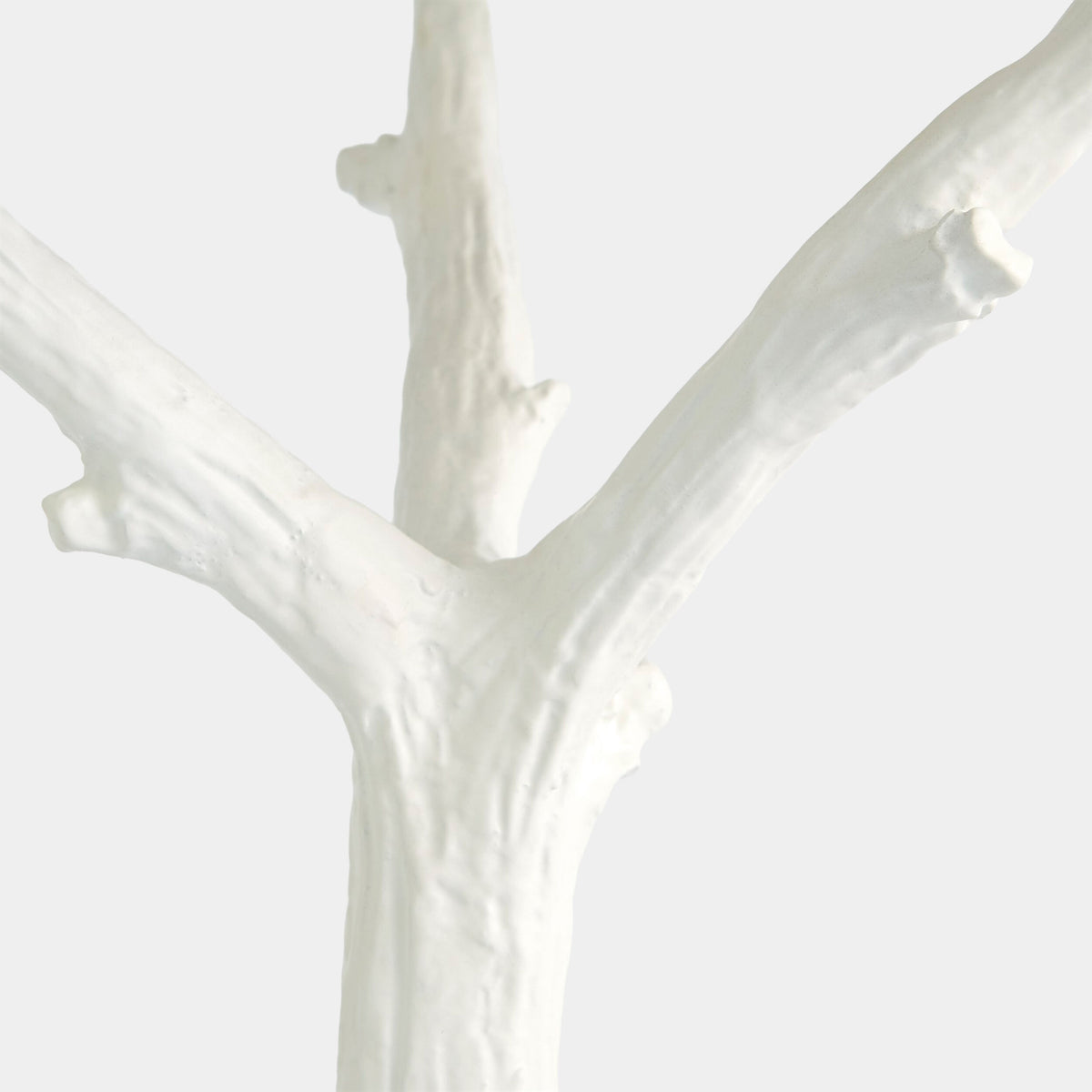 White Faux Bois Side Table