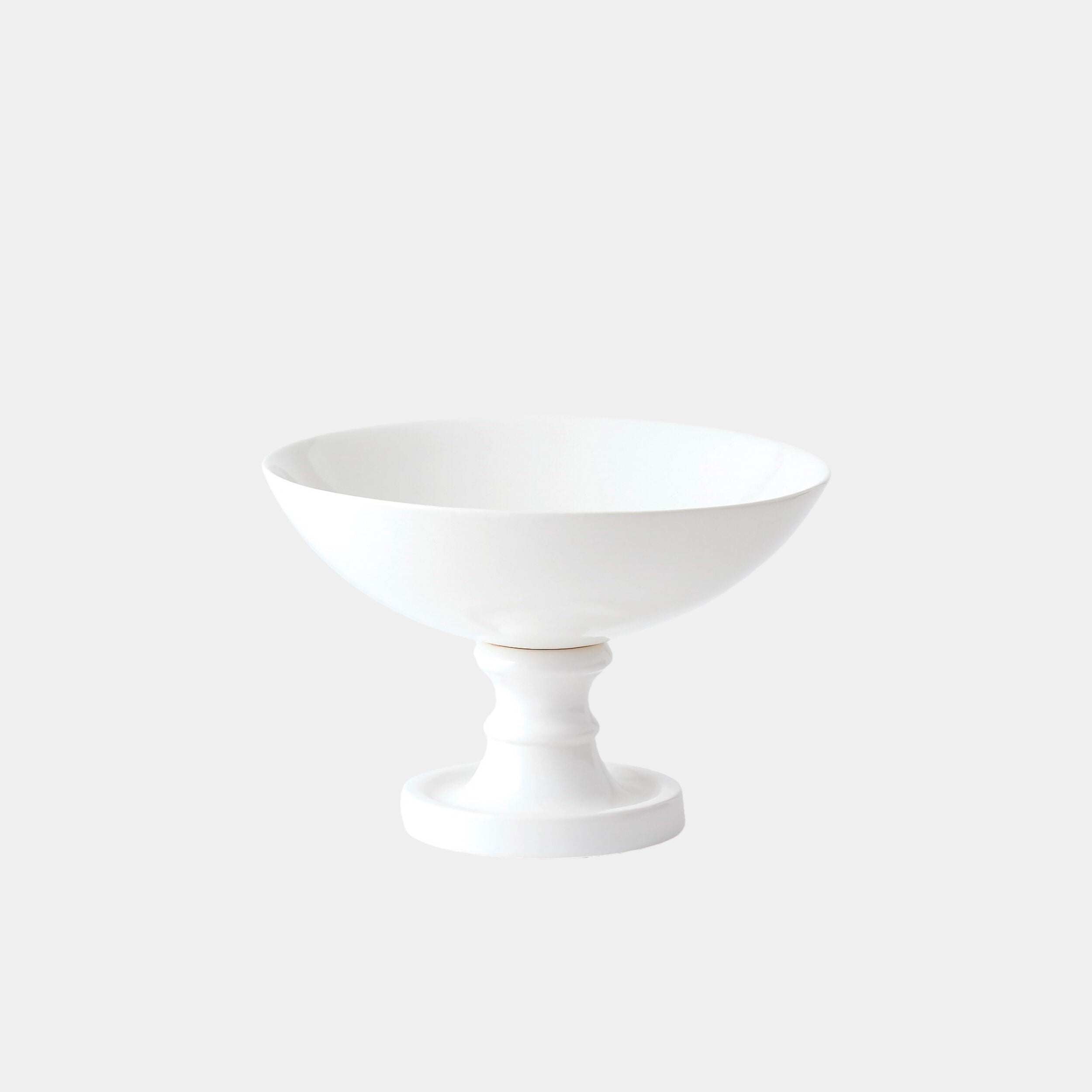 Davide Pedestal Bowl-White-Sm