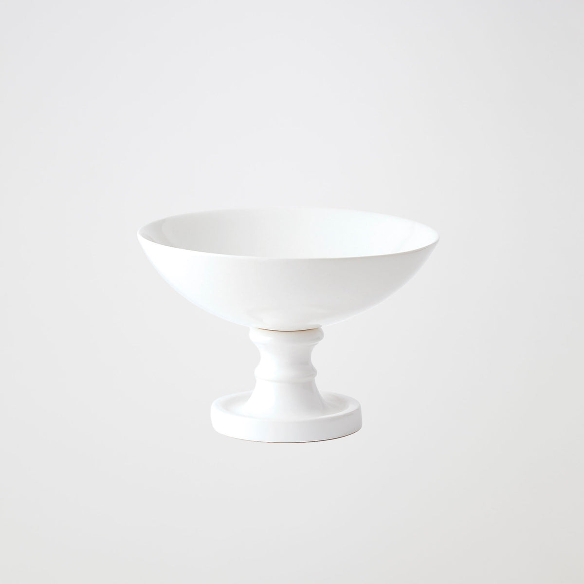 Davide Pedestal Bowl-White-Sm
