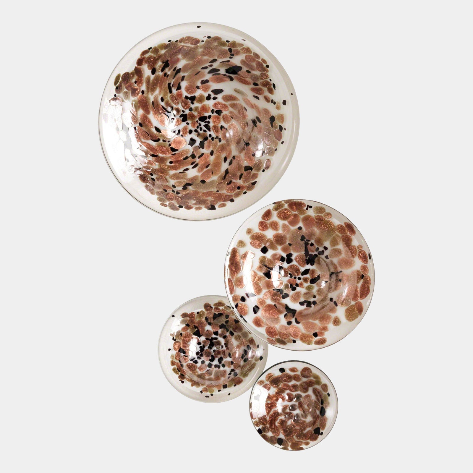 Amanita Glass Wall Mushrooms-Metallic
