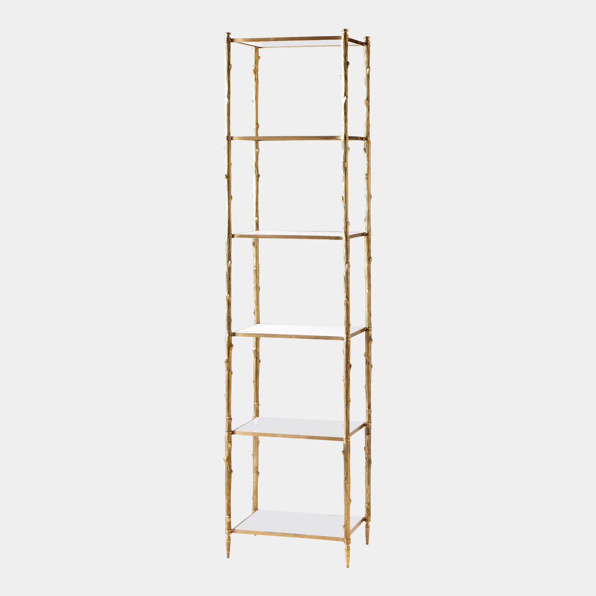 Arbor Etagere-Brass/White Marble