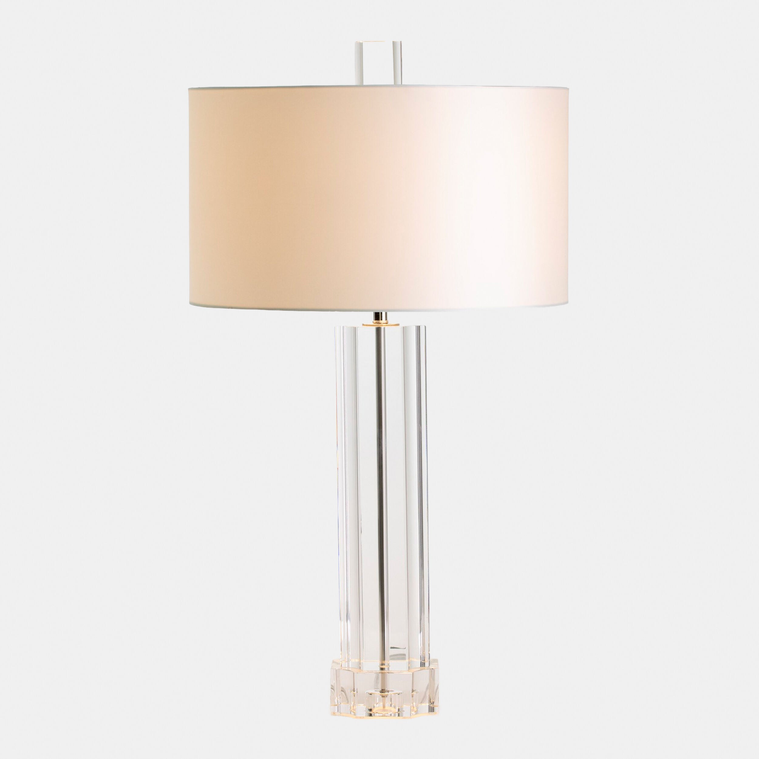 Amelia Fluted Crystal Column Table Lamp