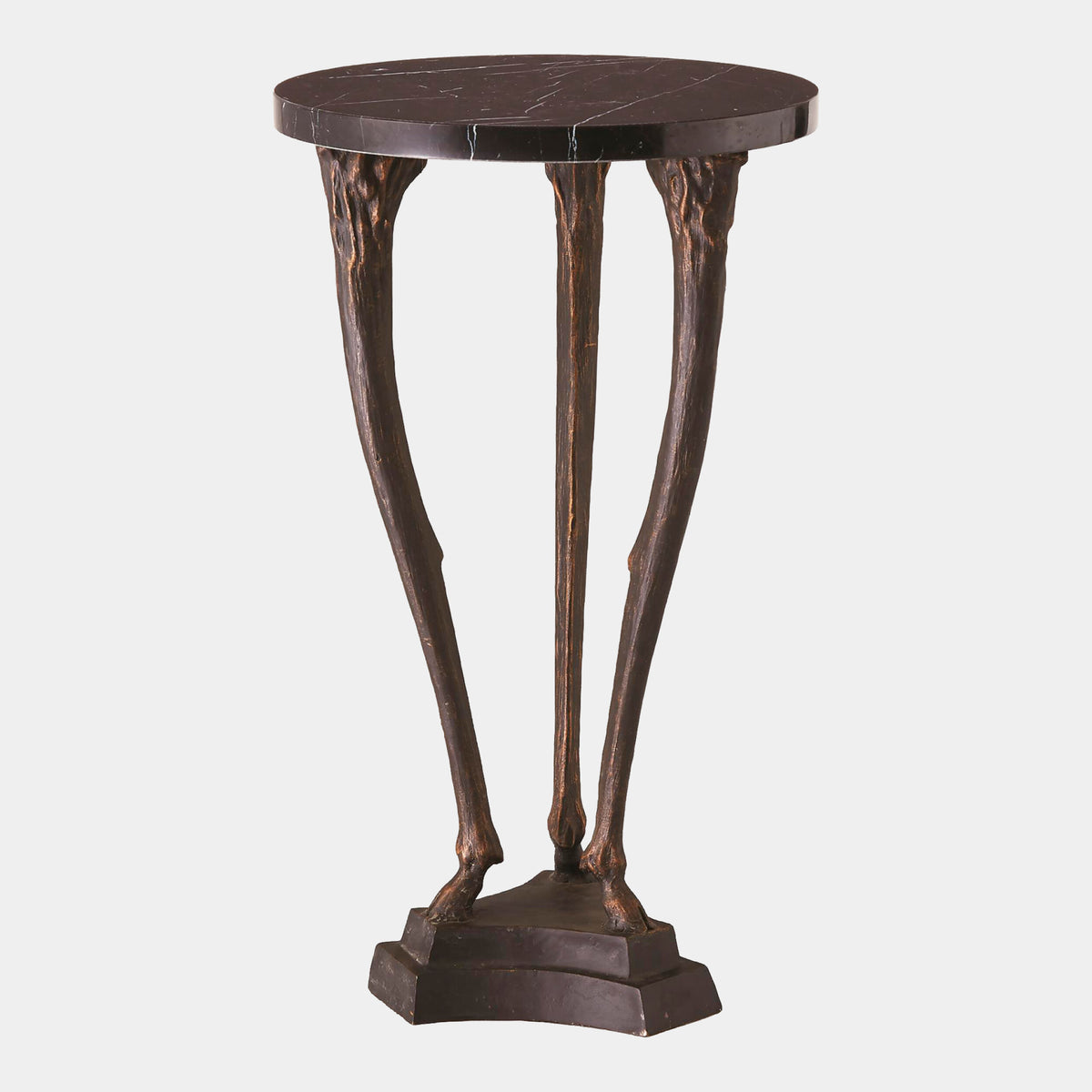 Ayala Leg Side Table-Bronze