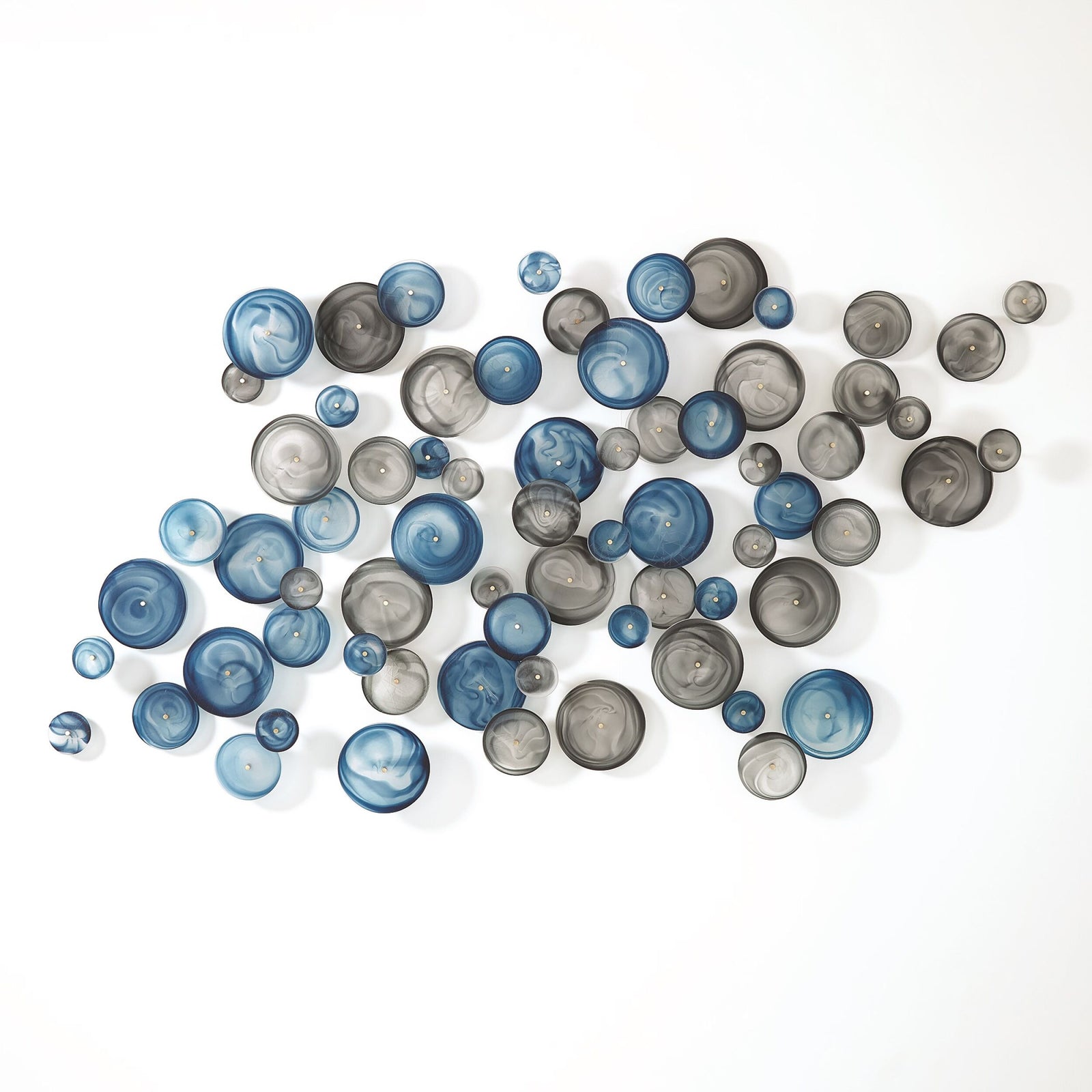 Crosshatched Wall Discs-Gray Swirl