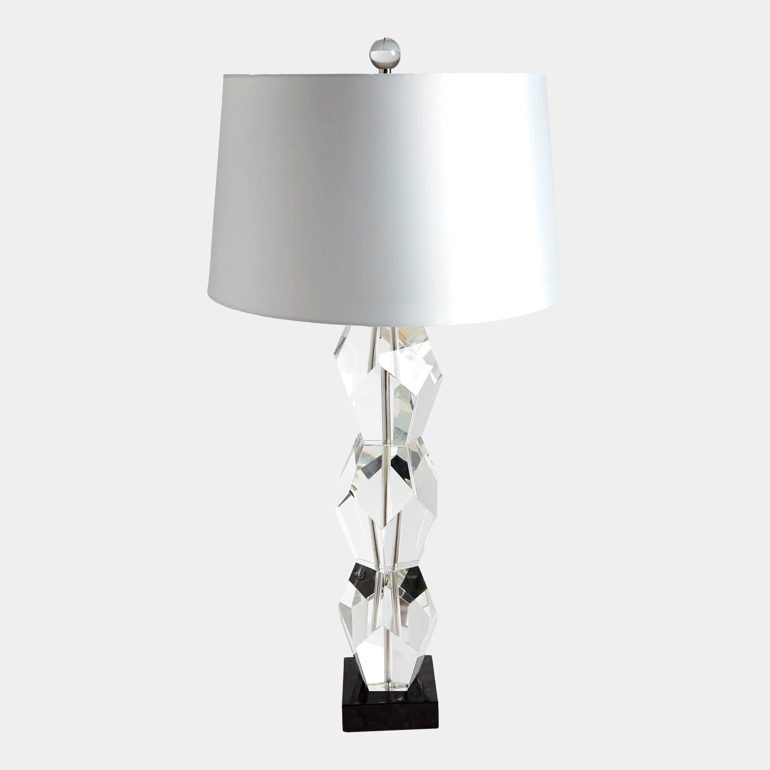 Felicity Facet Block Lamp-Triple