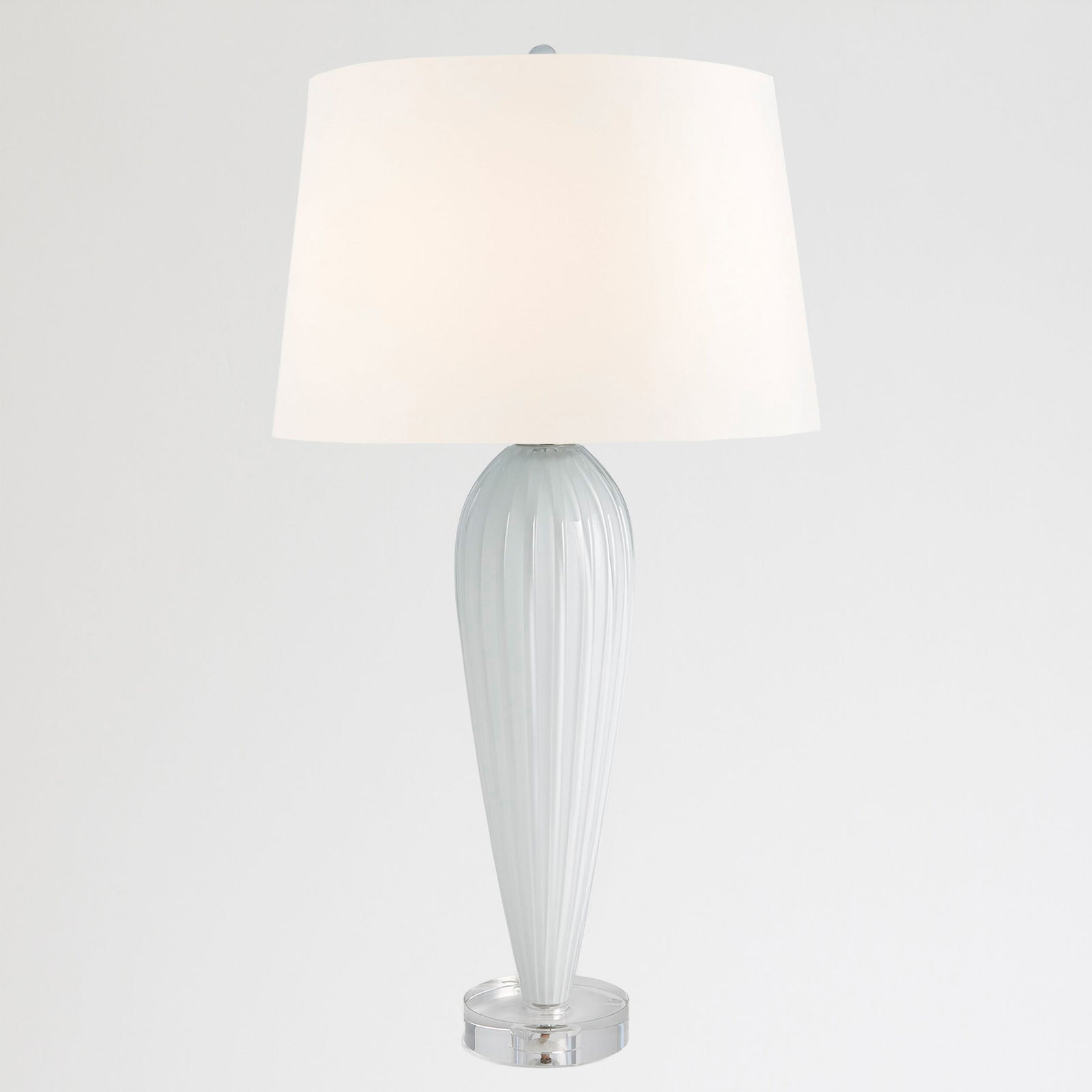 Teardrop Glass Lamp-White