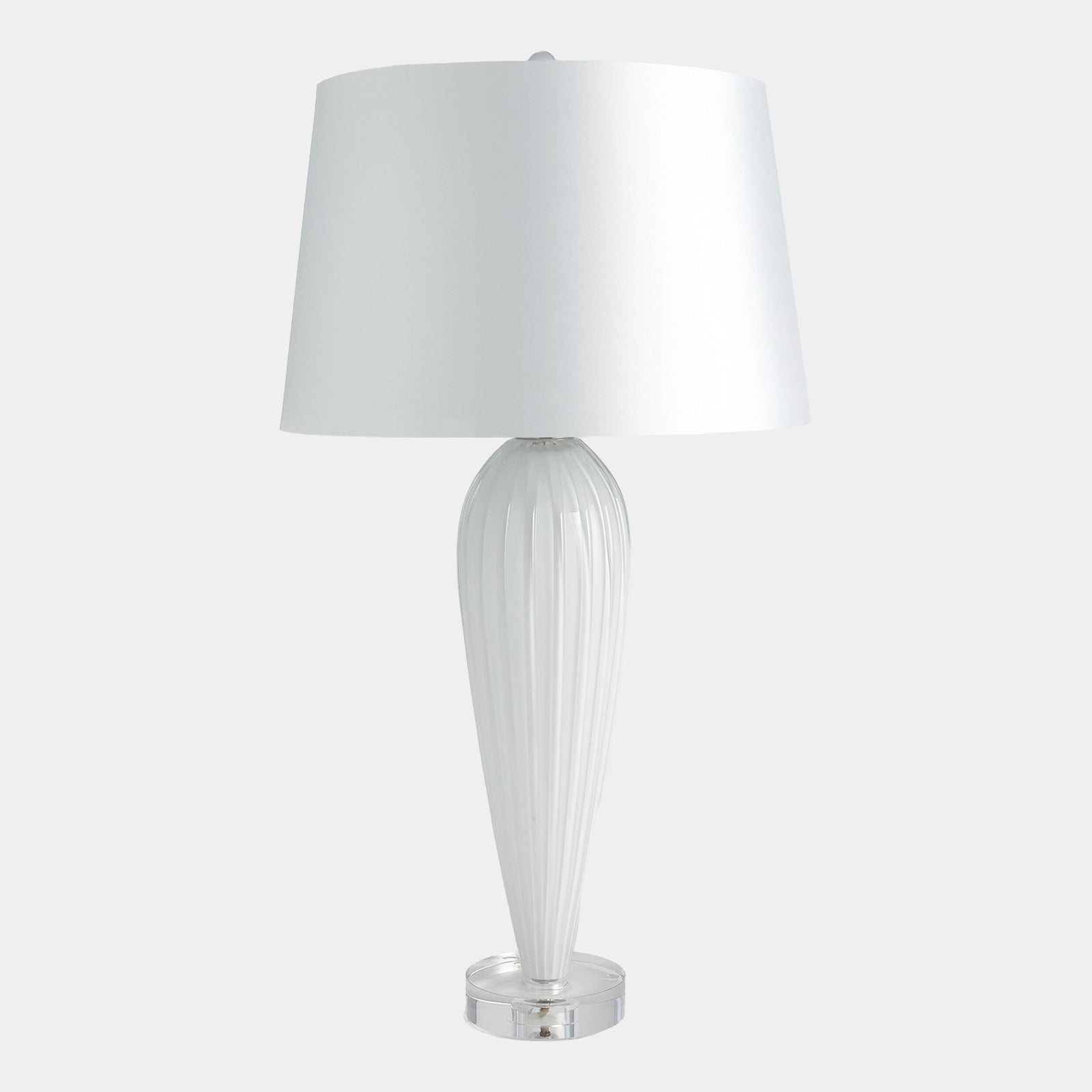 Teardrop Glass Lamp-White