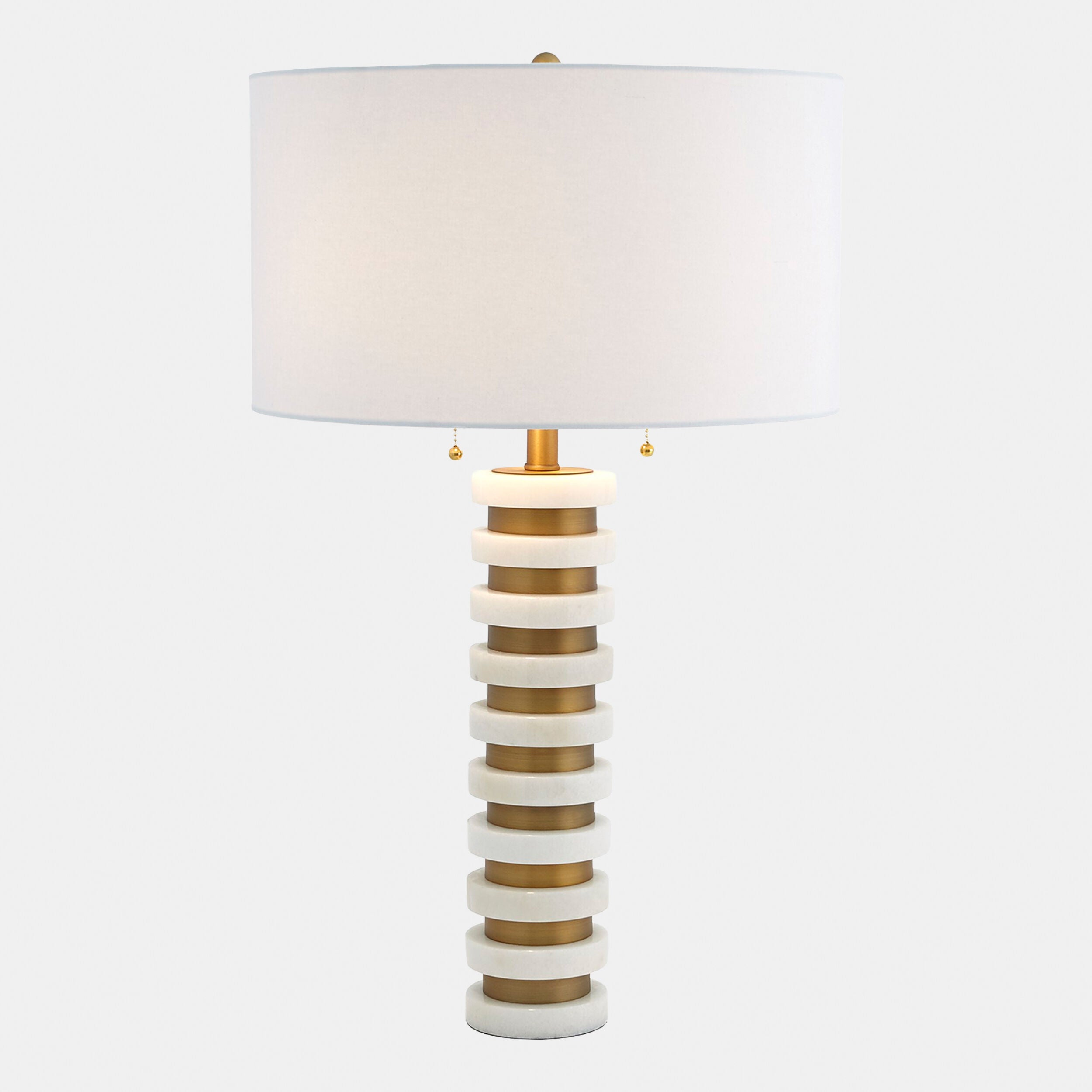 Chiamaka Marble Stack Lamp-White