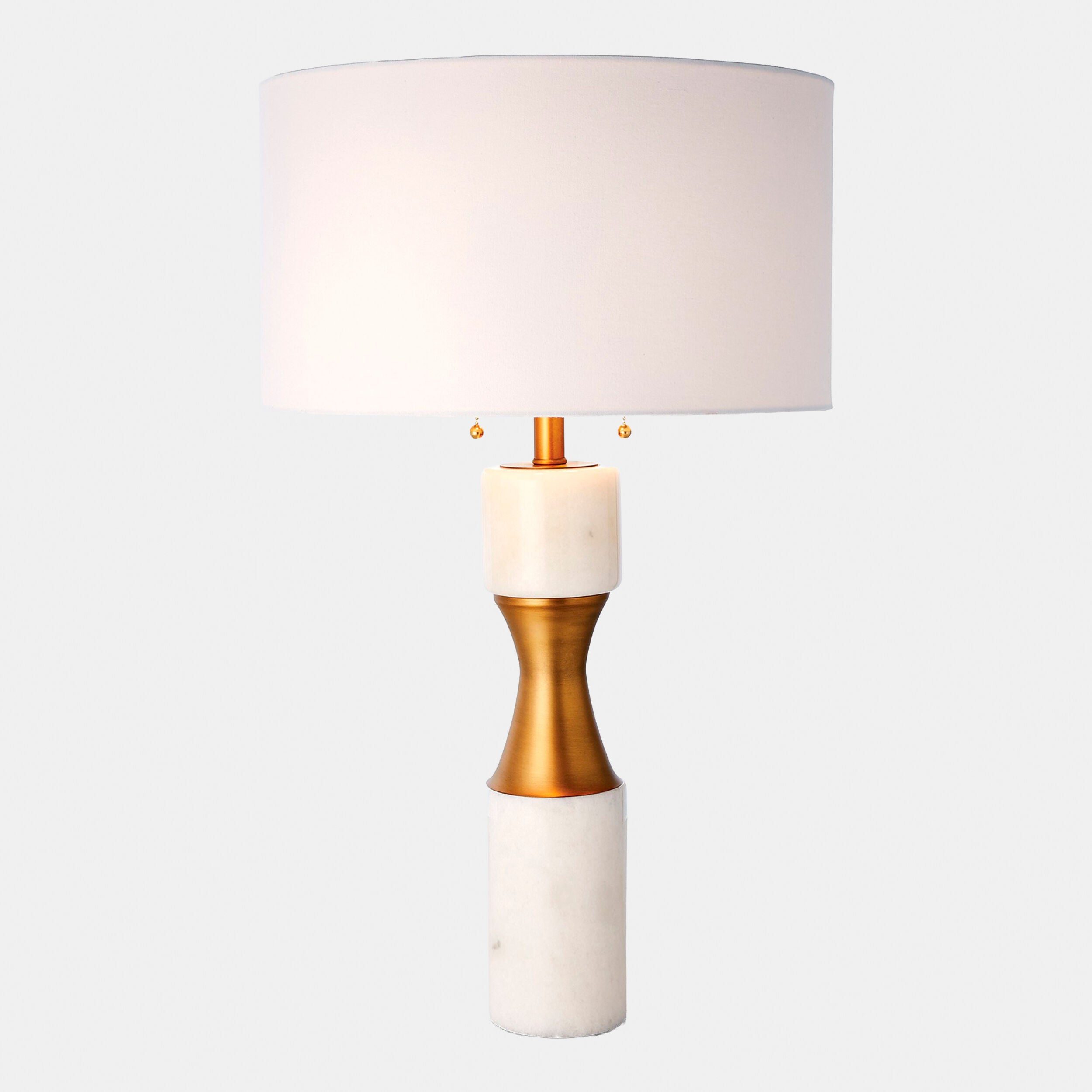 Corsetto Marble Cinch Lamp-White