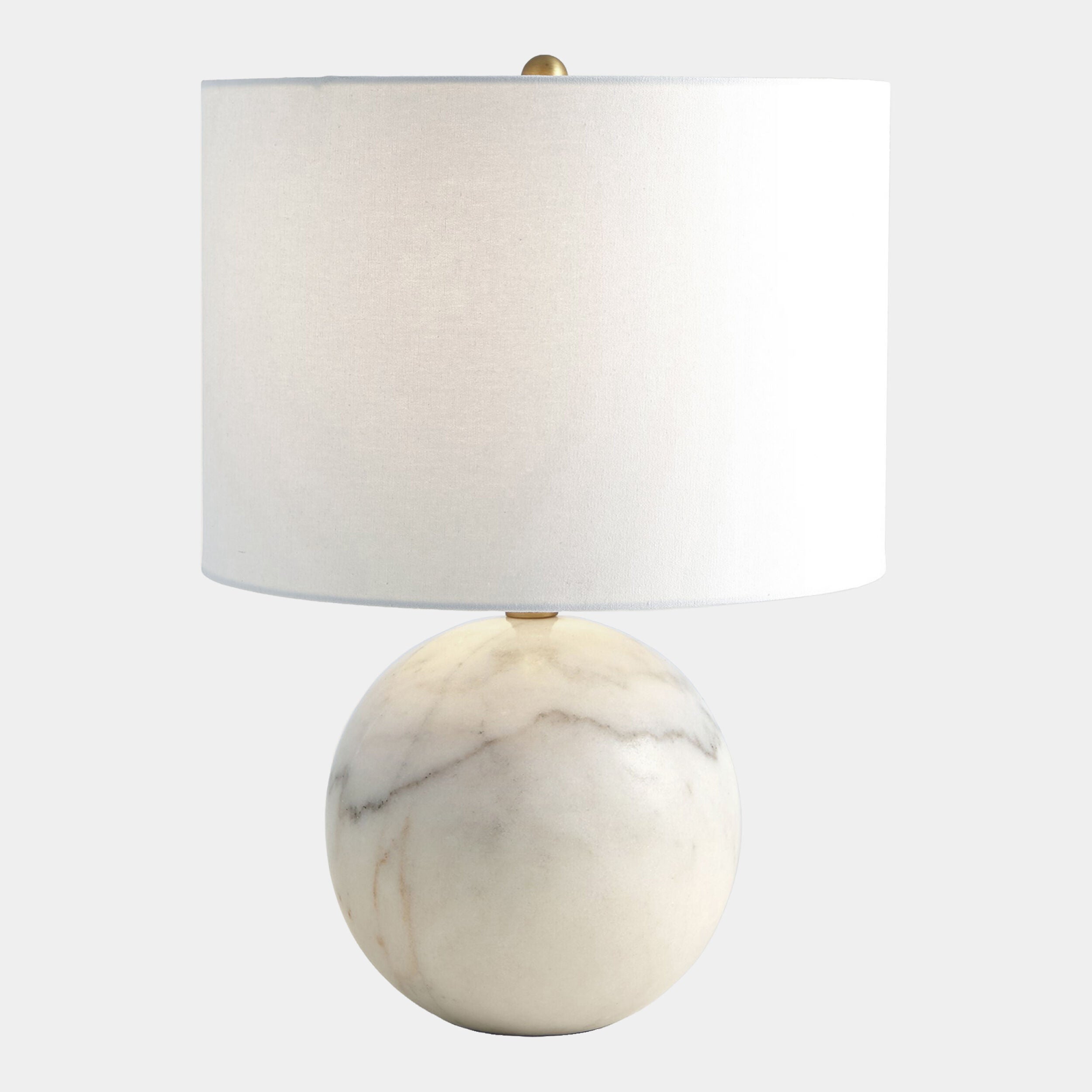 Archeron Marble Sphere Lamp-White
