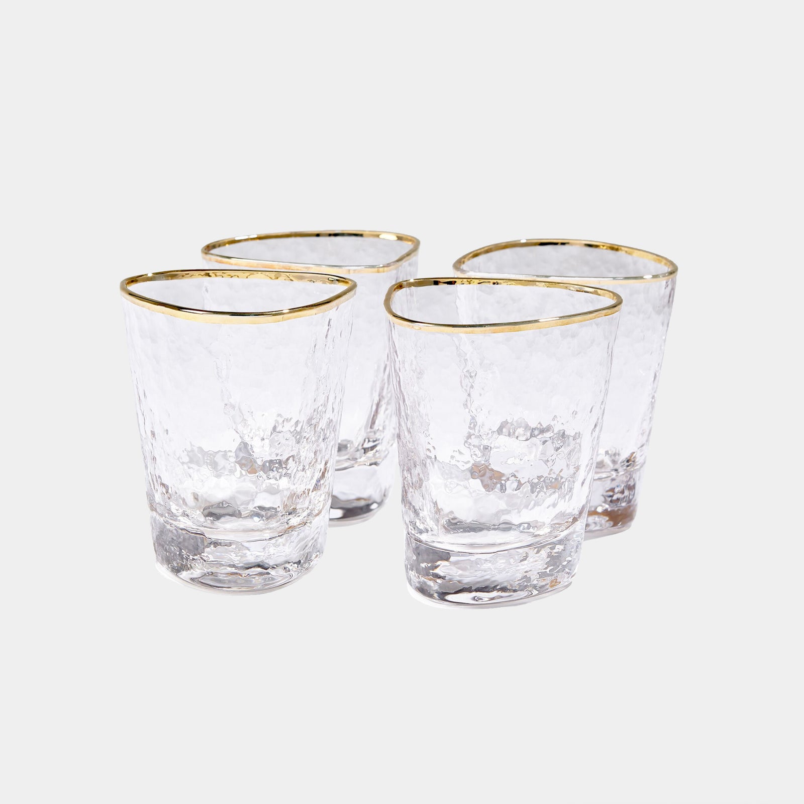 Hammered DOF Glasses-Clear w/Gold Rim